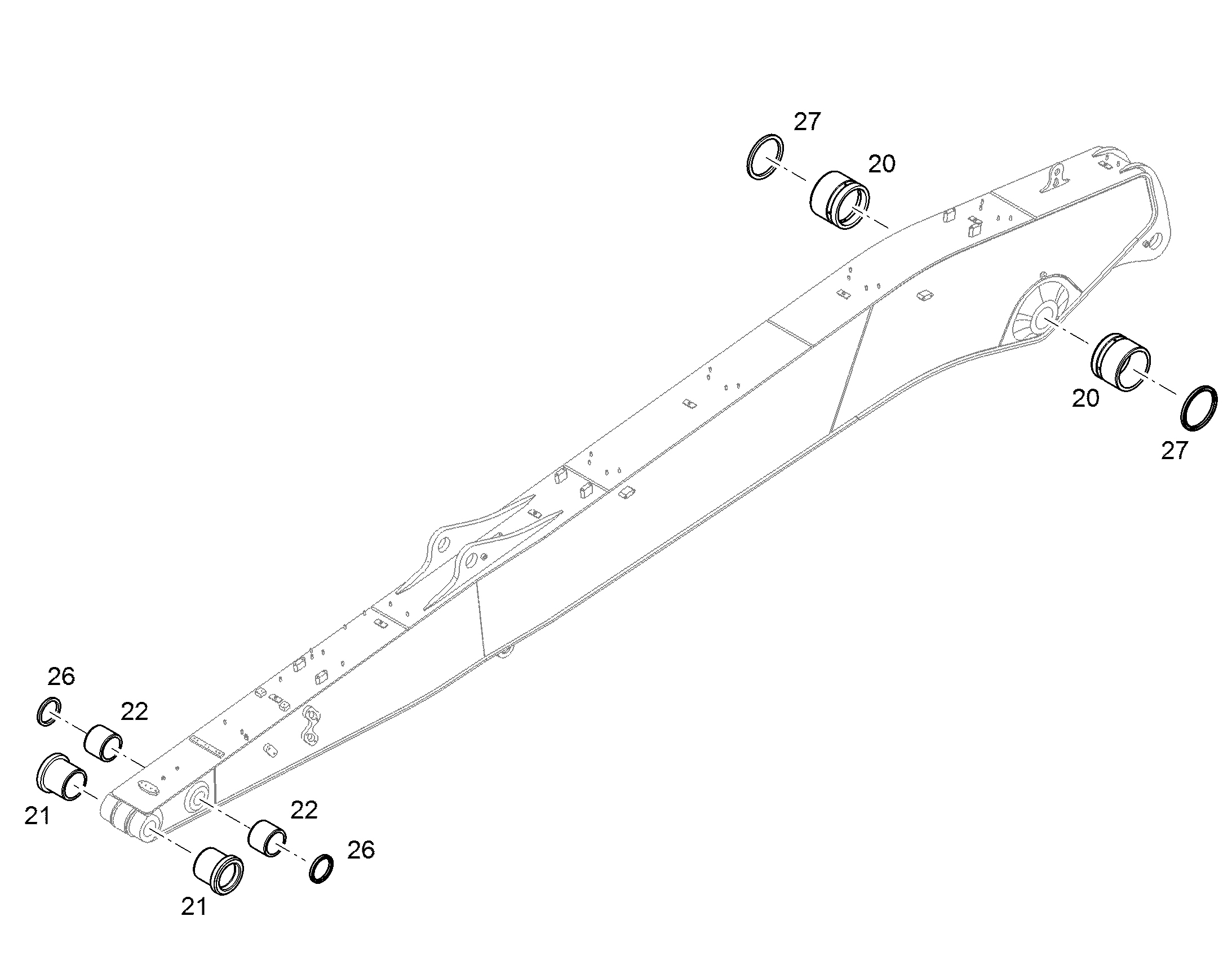 СТАЛЬНАЯ ВТУЛКА B2 70/85X87 10826931 LIEBHERR