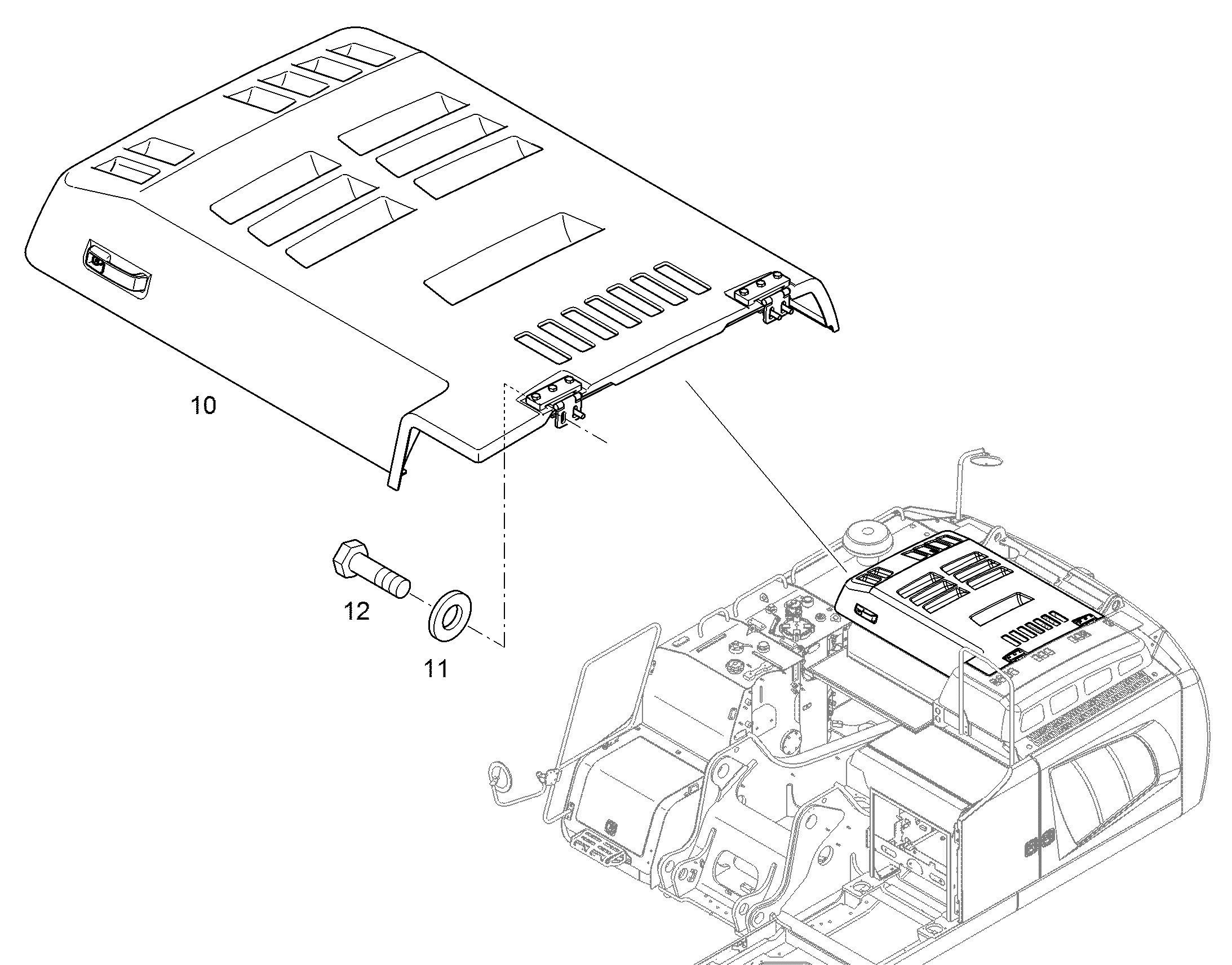 КАПОТ ДВИГАТЕЛЯ 10859192 LIEBHERR