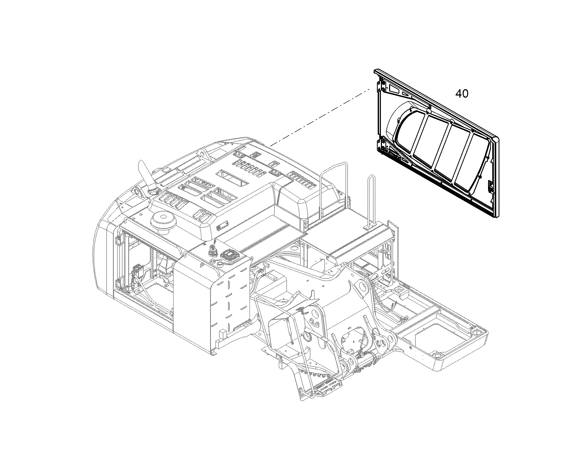 ДВЕРЬ БОКОВАЯ ЛЕВАЯ 10831980 LIEBHERR