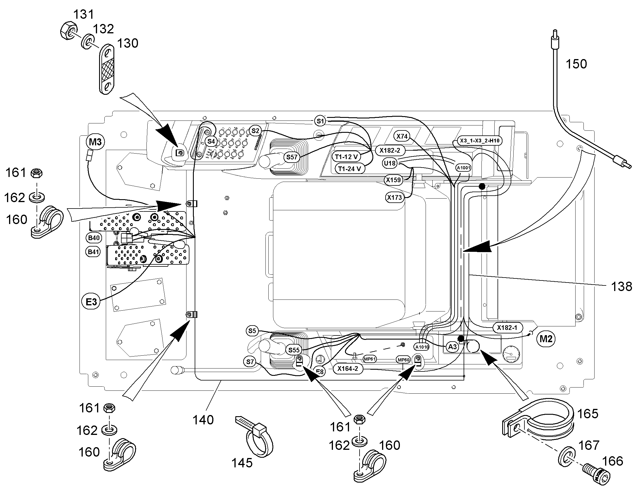 КОМПЛЕКТ КАБЕЛЕЙ X164-X182 10055095 LIEBHERR