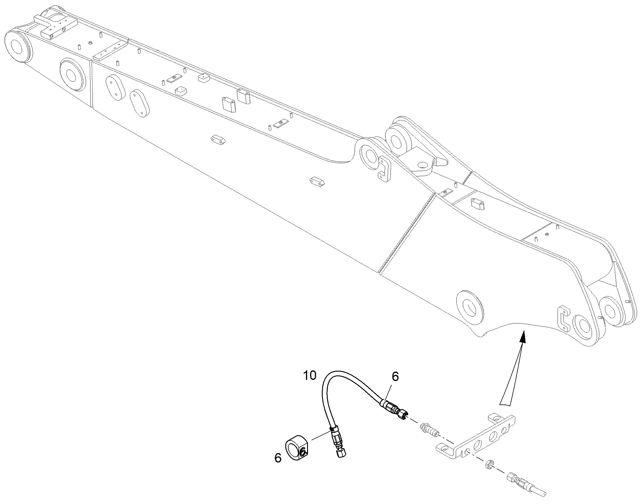 ШЛАНГ 6,3X555 10023902 LIEBHERR