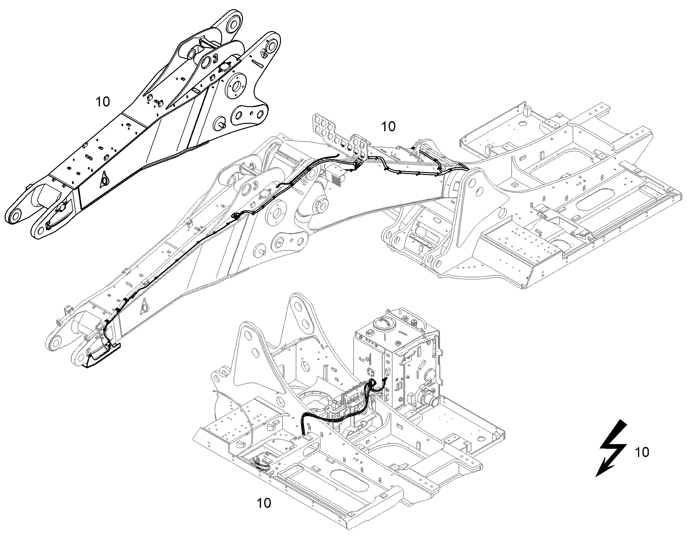 ОТКЛЮЧЕНИЕ ЦИЛИНДРА РУКОЯТИ 10858768 LIEBHERR