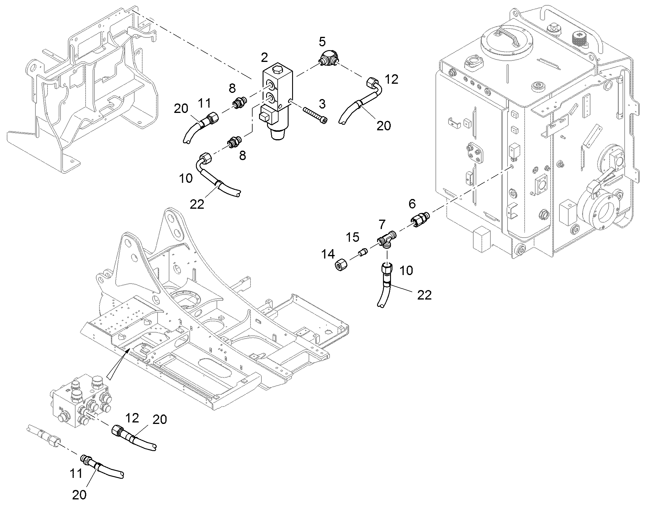 ШЛАНГ УПРАВЛЕНИЯ 8X2900 5608826 LIEBHERR