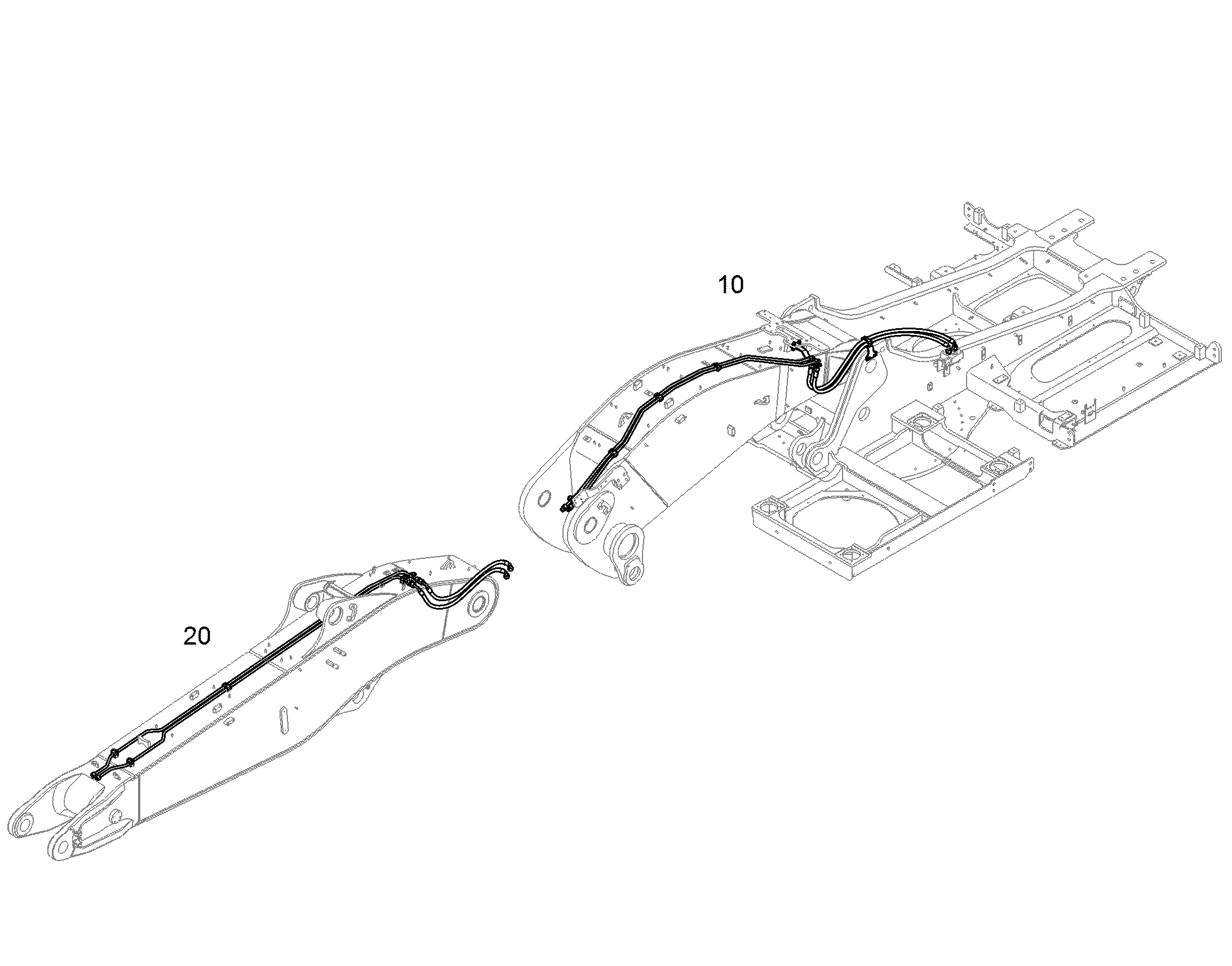 ПРОВОДКА ПРИВОД МЕХ. ПОВОРОТА 10841525 LIEBHERR