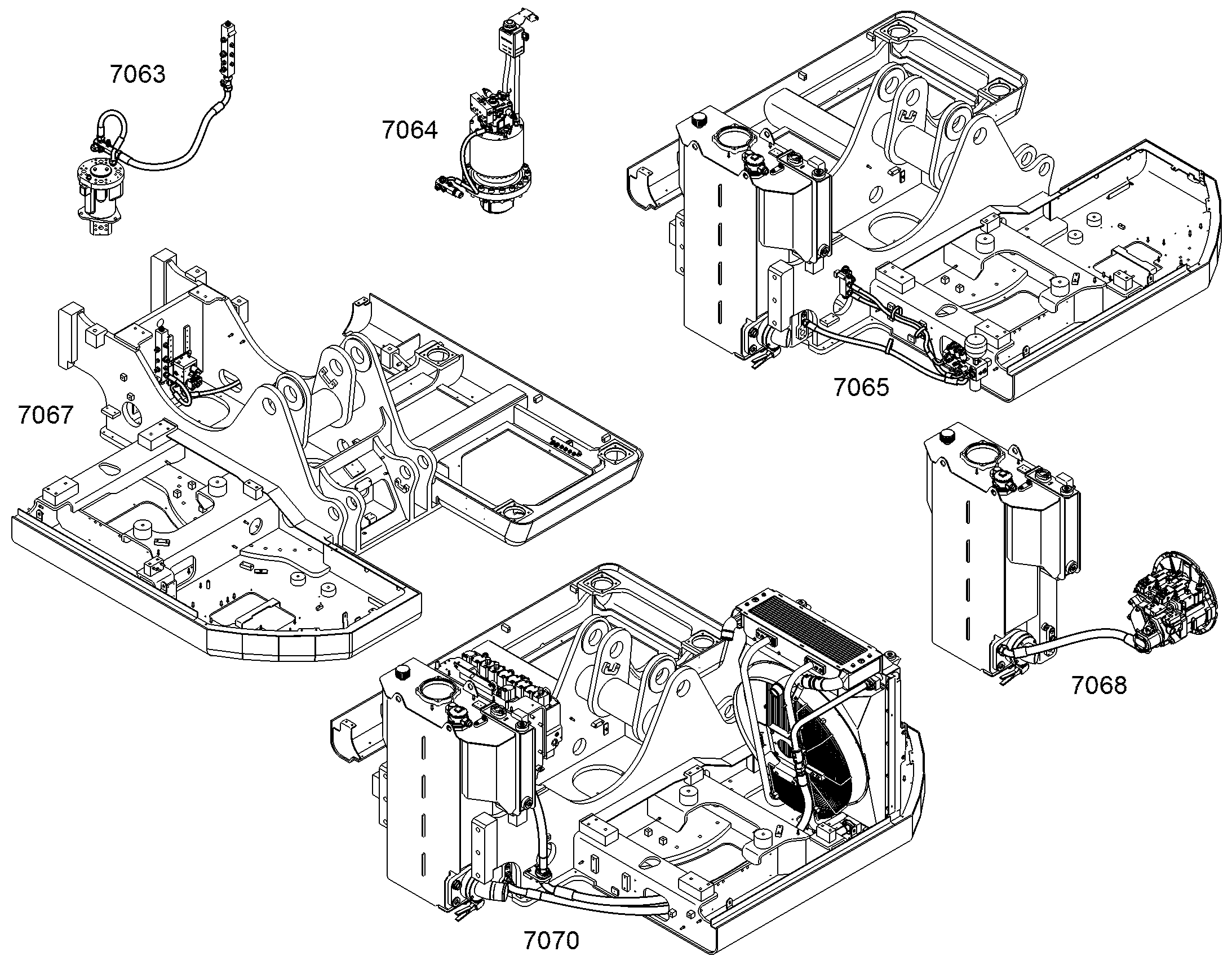 RETURN OIL SLEWING GEAR 10860258 LIEBHERR
