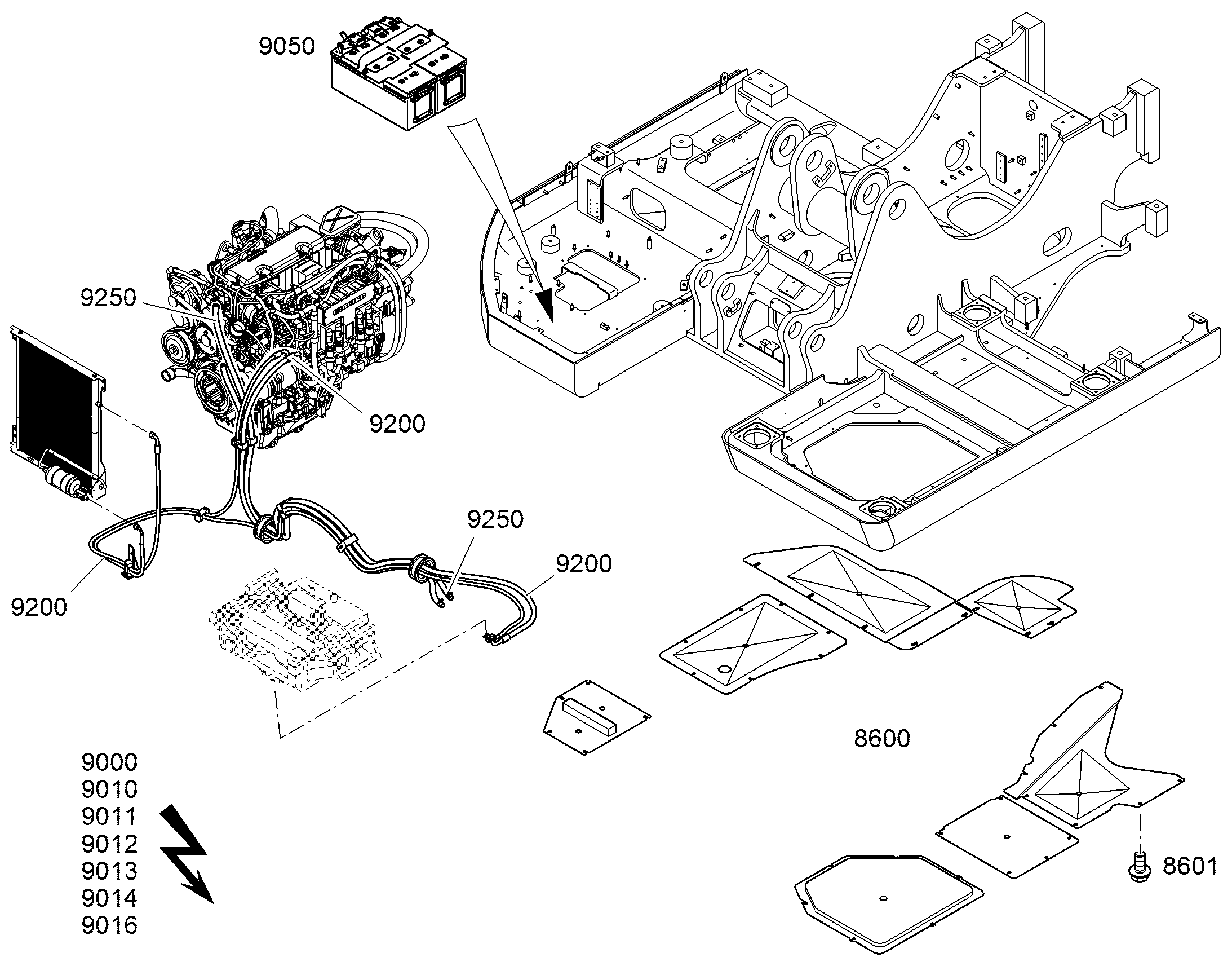 ЭЛ.ОБОРУДОВ.АВАРИЙНОЙ ЛЕСТНИЦЫ 10859488 LIEBHERR