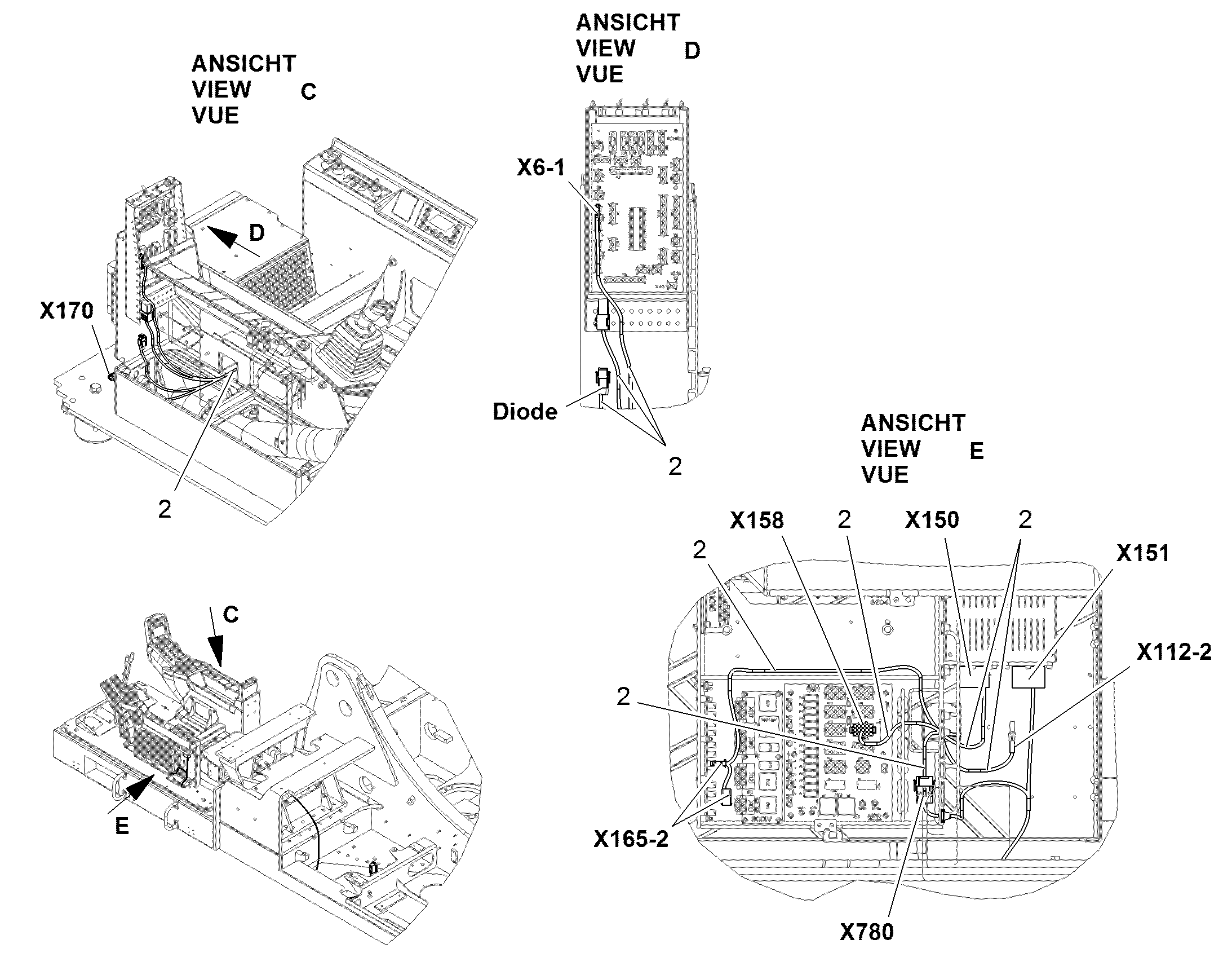ЖГУТ КАБЕЛЕЙ КАБИНЫ 10861114 LIEBHERR