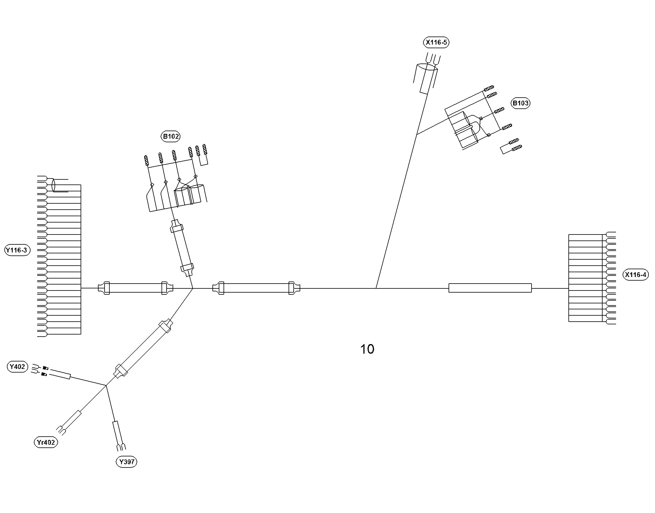 КОМПЛЕКТ КАБЕЛЕЙ X116-3/X116-4 10366230 LIEBHERR