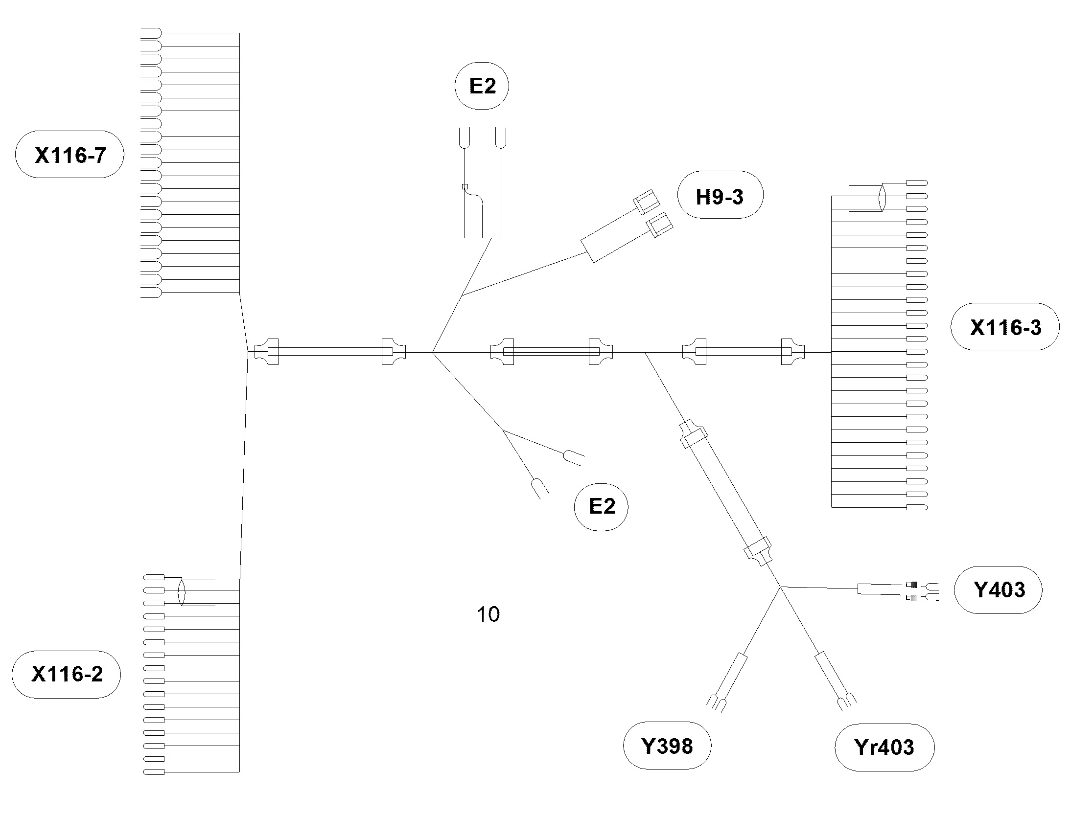 КОМПЛЕКТ КАБЕЛЕЙ X116-2/X116-3/E2 10366779 LIEBHERR