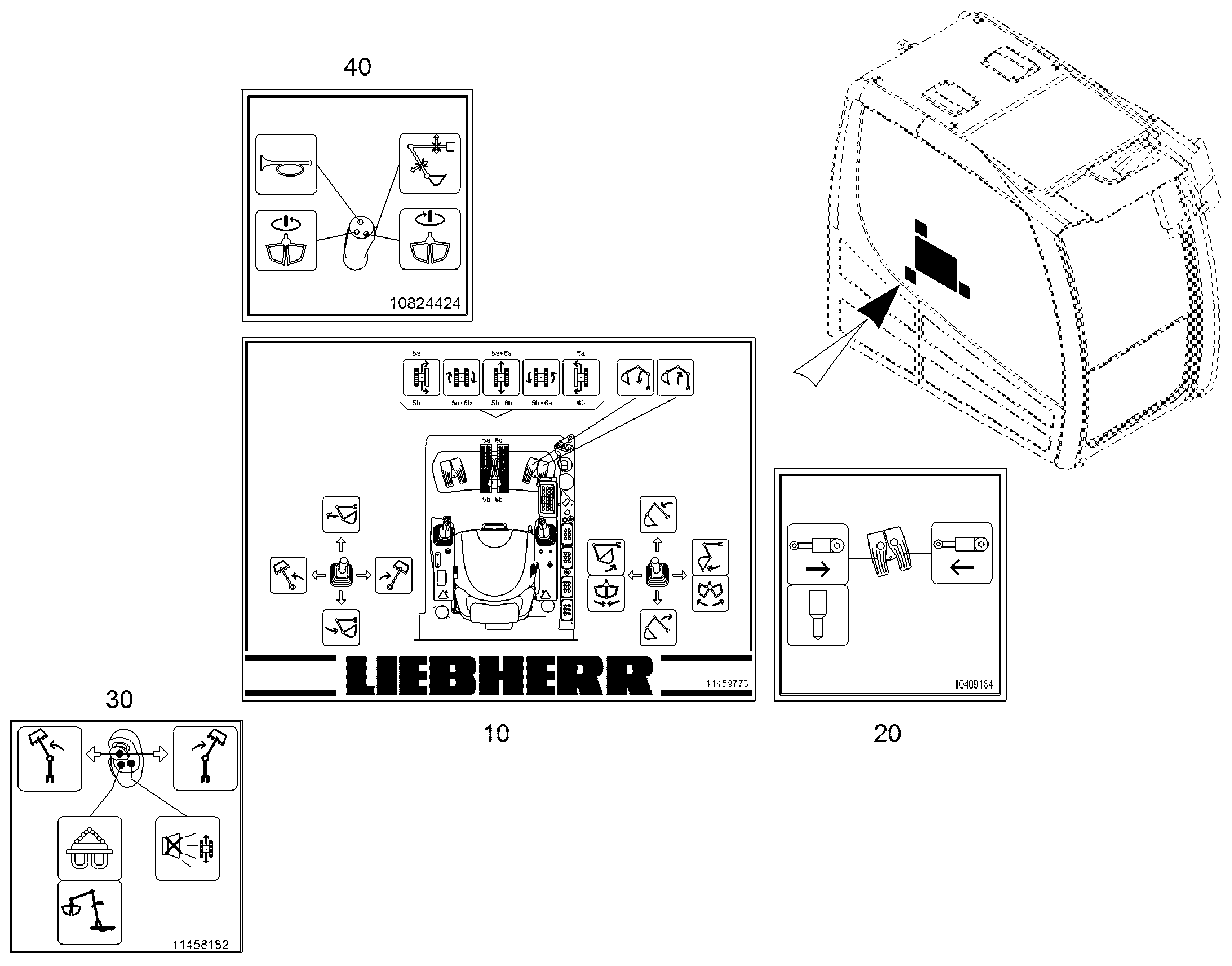 ЩИТ УПРАВЛЕНИЯ 80mmX80mm 10409184 LIEBHERR