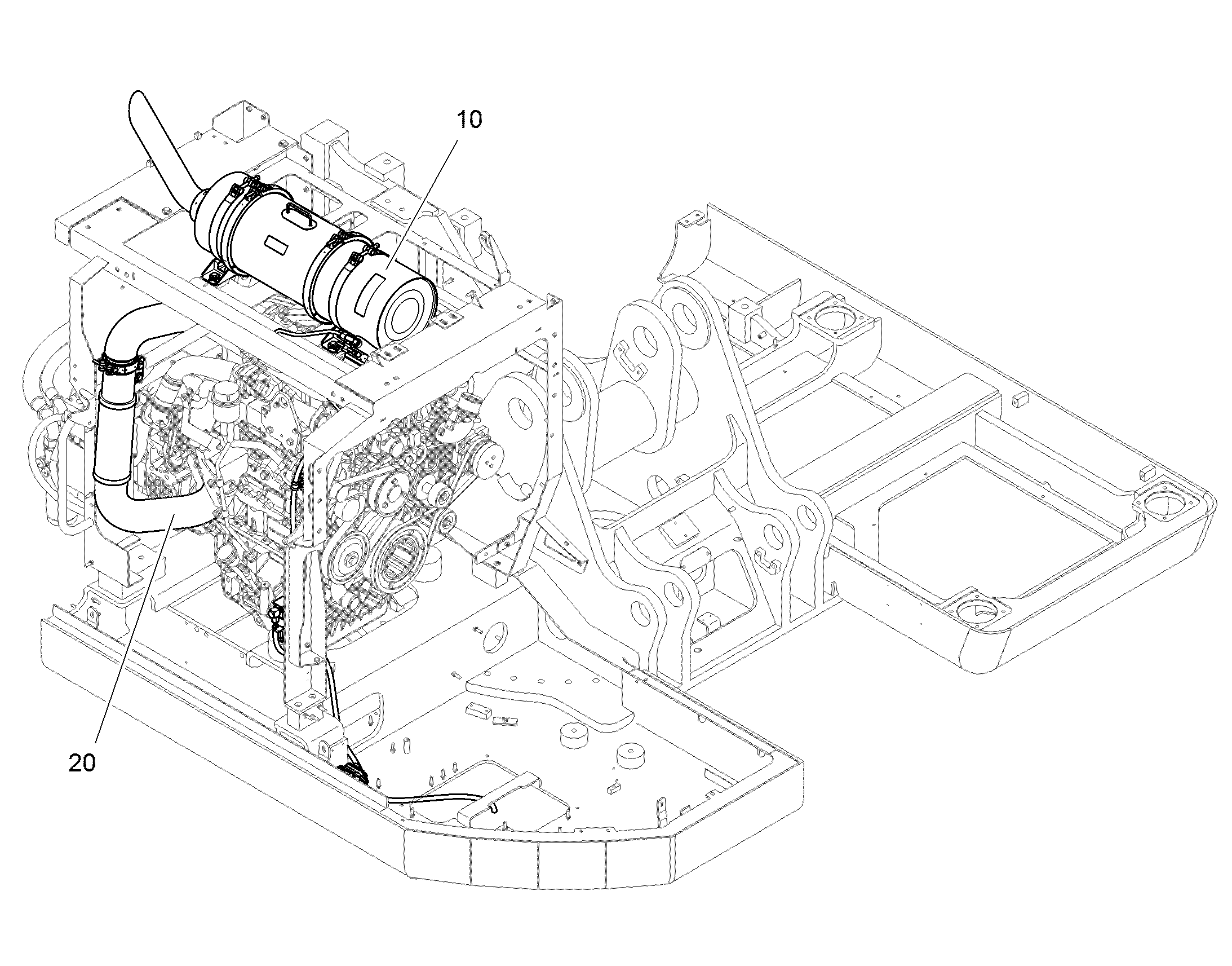 ГЛУШИТЕЛЬ УСТАНОВКА 10858454 LIEBHERR