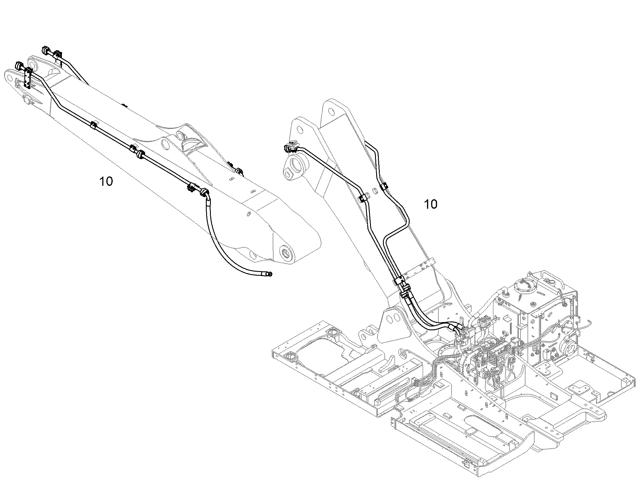 ПРОВОДКА МОНТАЖ AHS DN32 11457773 LIEBHERR