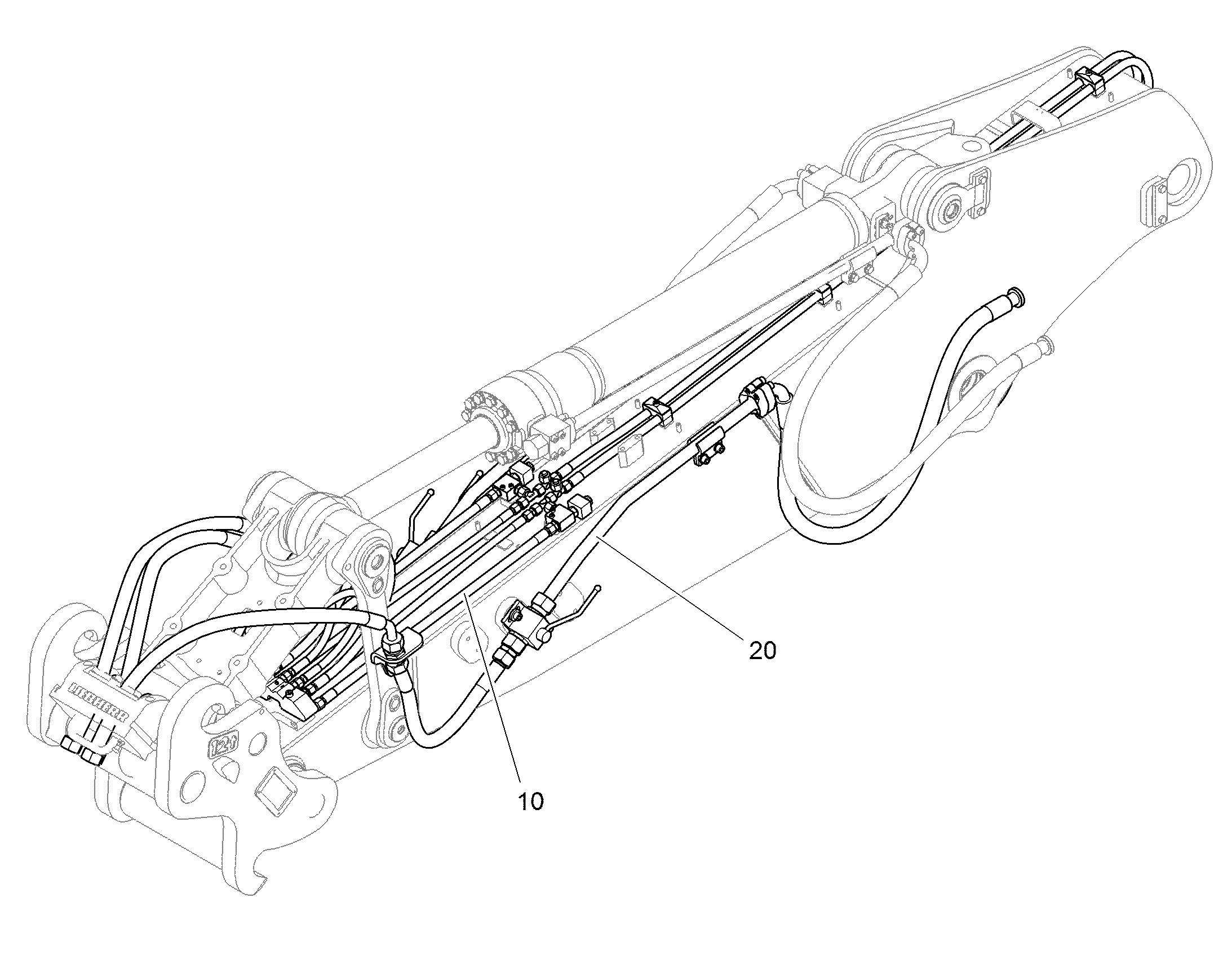 ПРОВОДКА ПРИВОД МЕХ. ПОВОРОТА 10058008 LIEBHERR