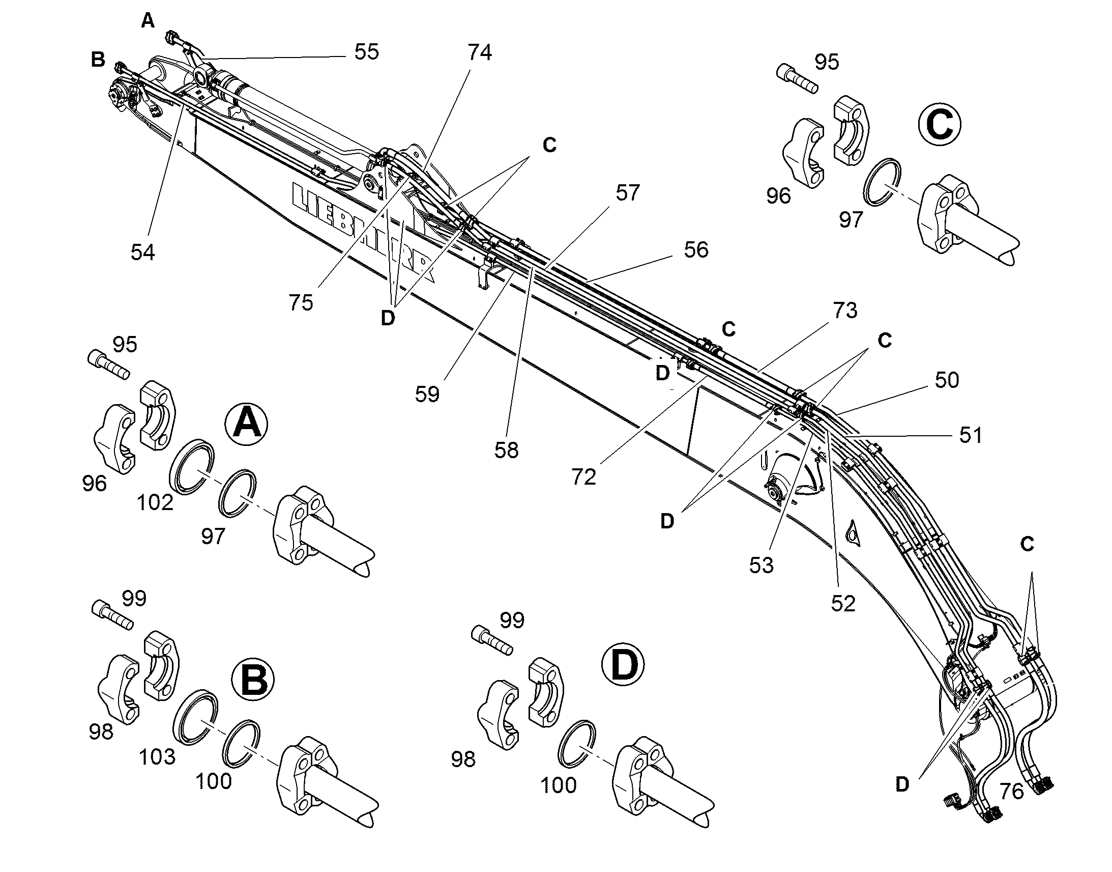 ШЛАНГ 25X980 10813682 LIEBHERR
