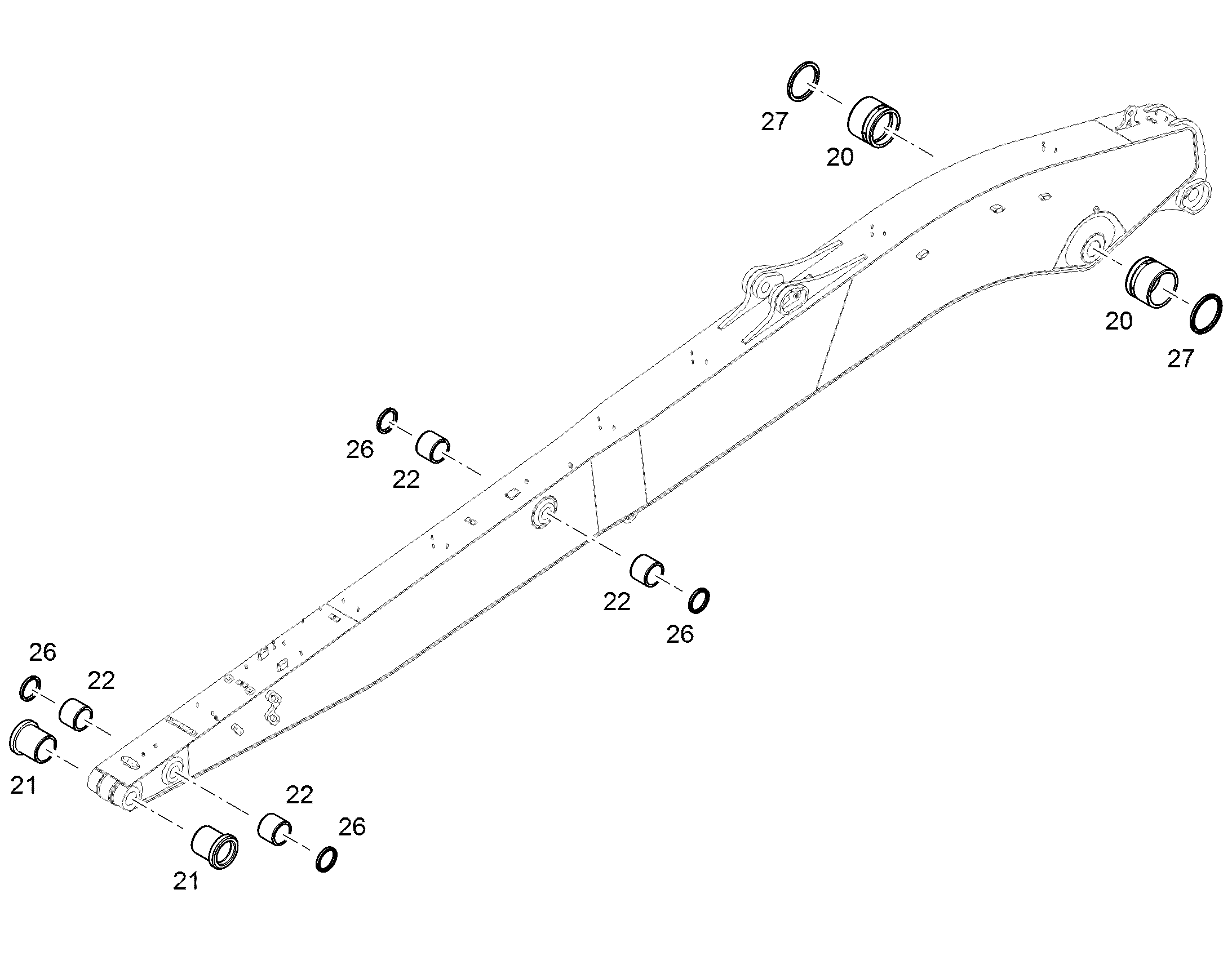СТАЛЬНАЯ ВТУЛКА B2 70/85X97 10863110 LIEBHERR