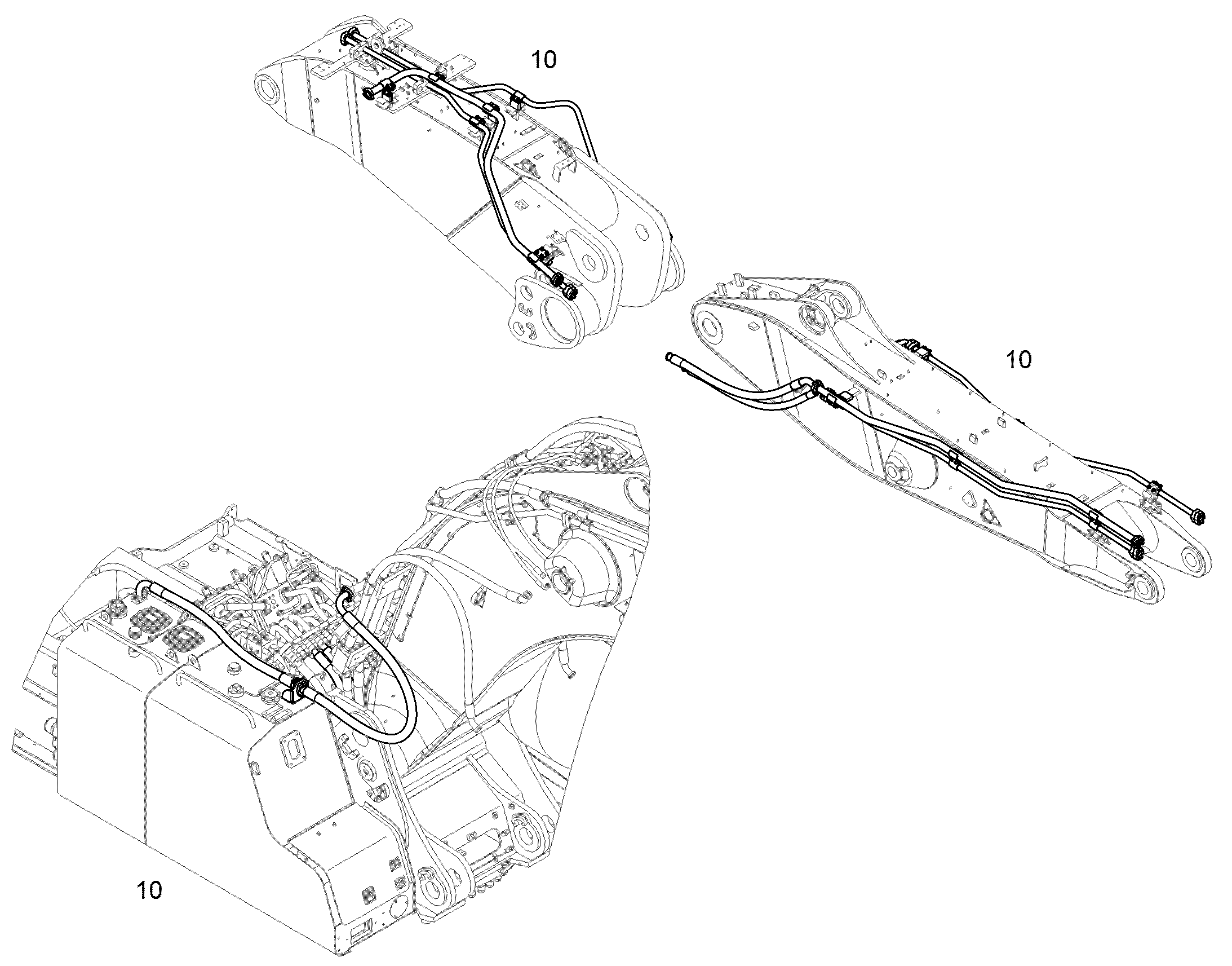 ПРОВОДКА МОНТАЖ AHS 10861633 LIEBHERR