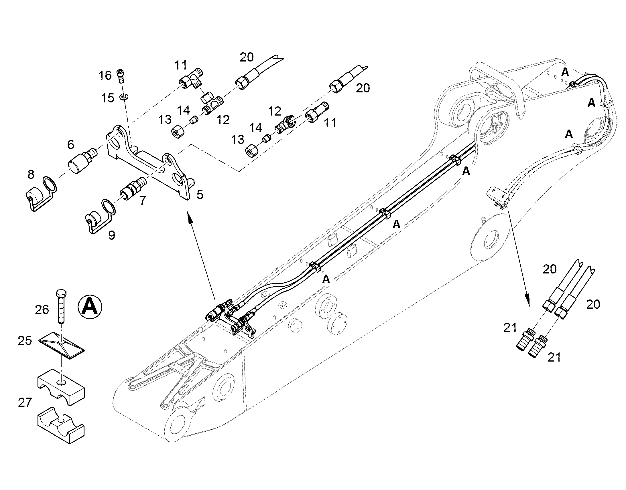 ШЛАНГ 12X4570 5617321 LIEBHERR