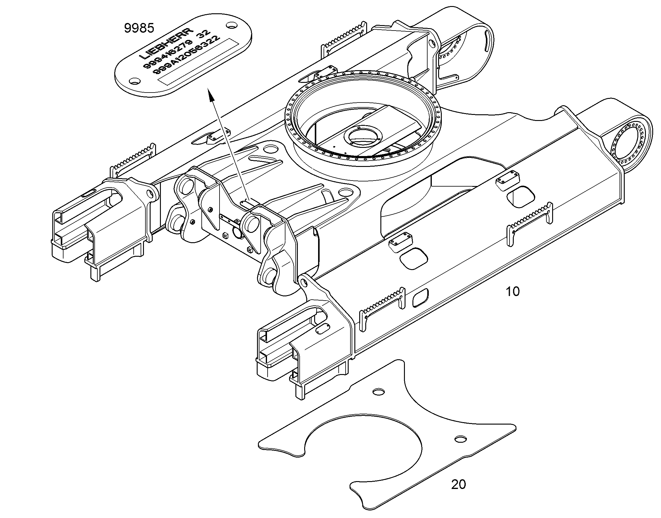 НИЖНЯЯ ТЕЛЕЖКА В СБОРЕ 11458649 LIEBHERR