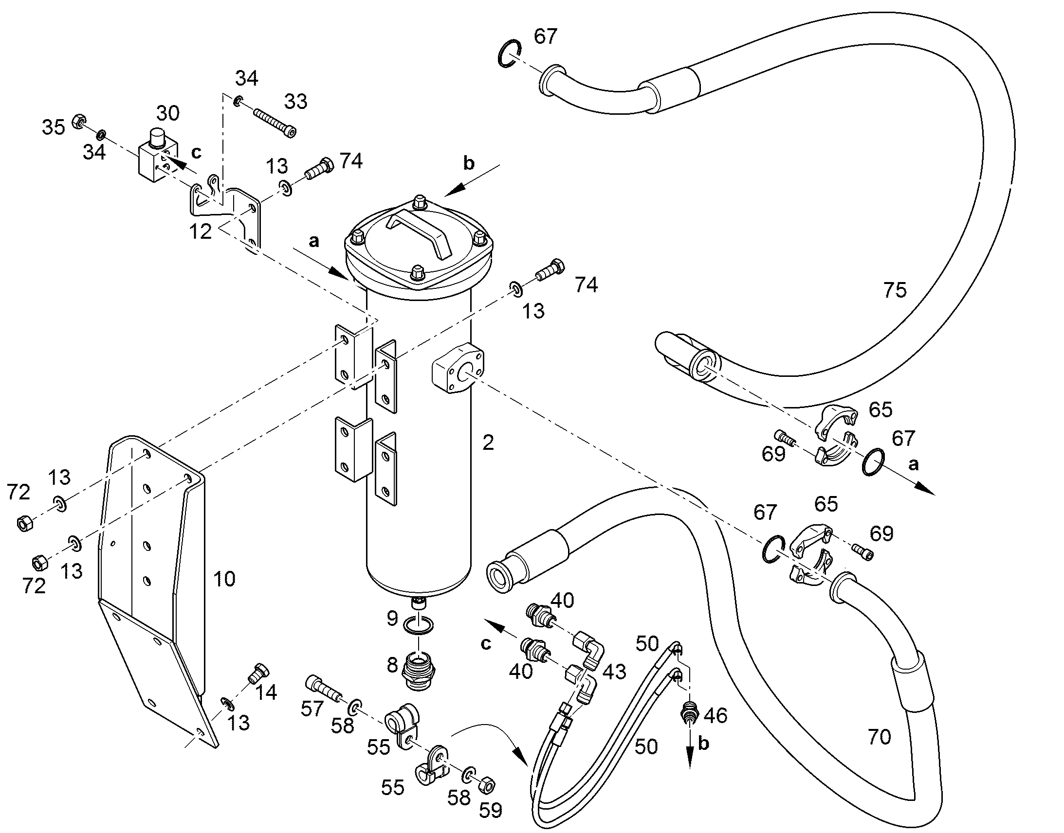 ШЛАНГ ОБРАТНОЙ ЛИНИИ 40X1750 11002620 LIEBHERR