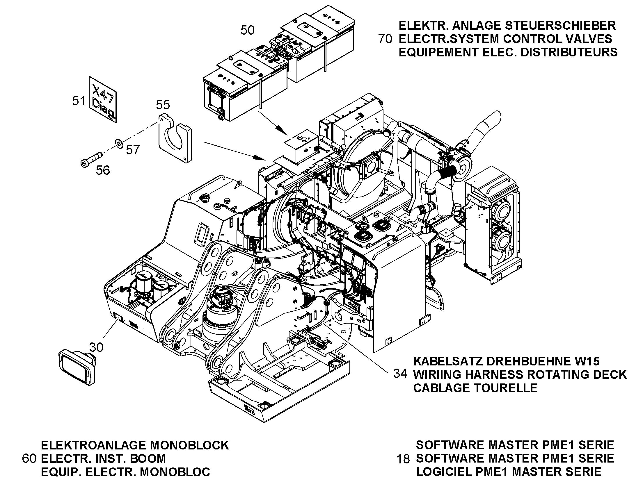 КОМПЛ. ПРОВОДОВ ПОВ. ПЛАТФ. W15 11739486 LIEBHERR