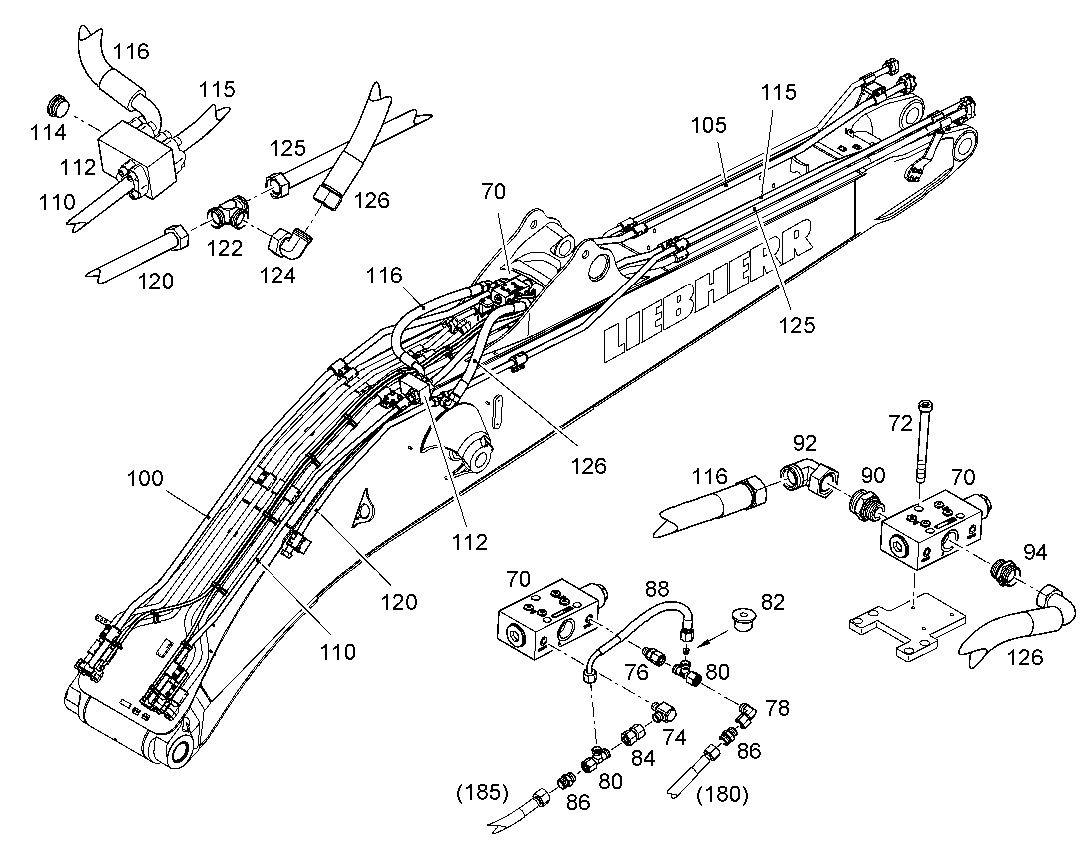 ШЛАНГ 32X900 10003740 LIEBHERR