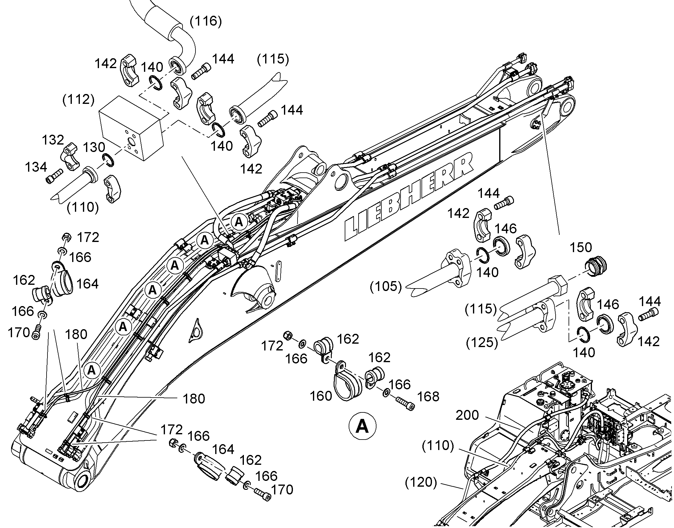 ШЛАНГ 10X3500 10043930 LIEBHERR