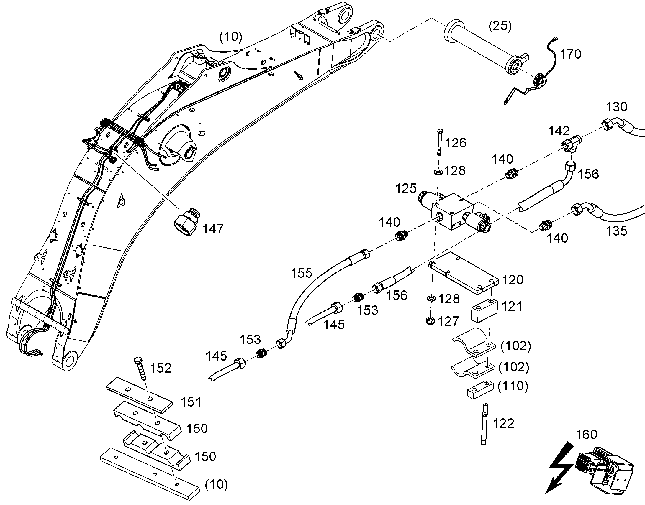 ШЛАНГ 12X450 10282771 LIEBHERR