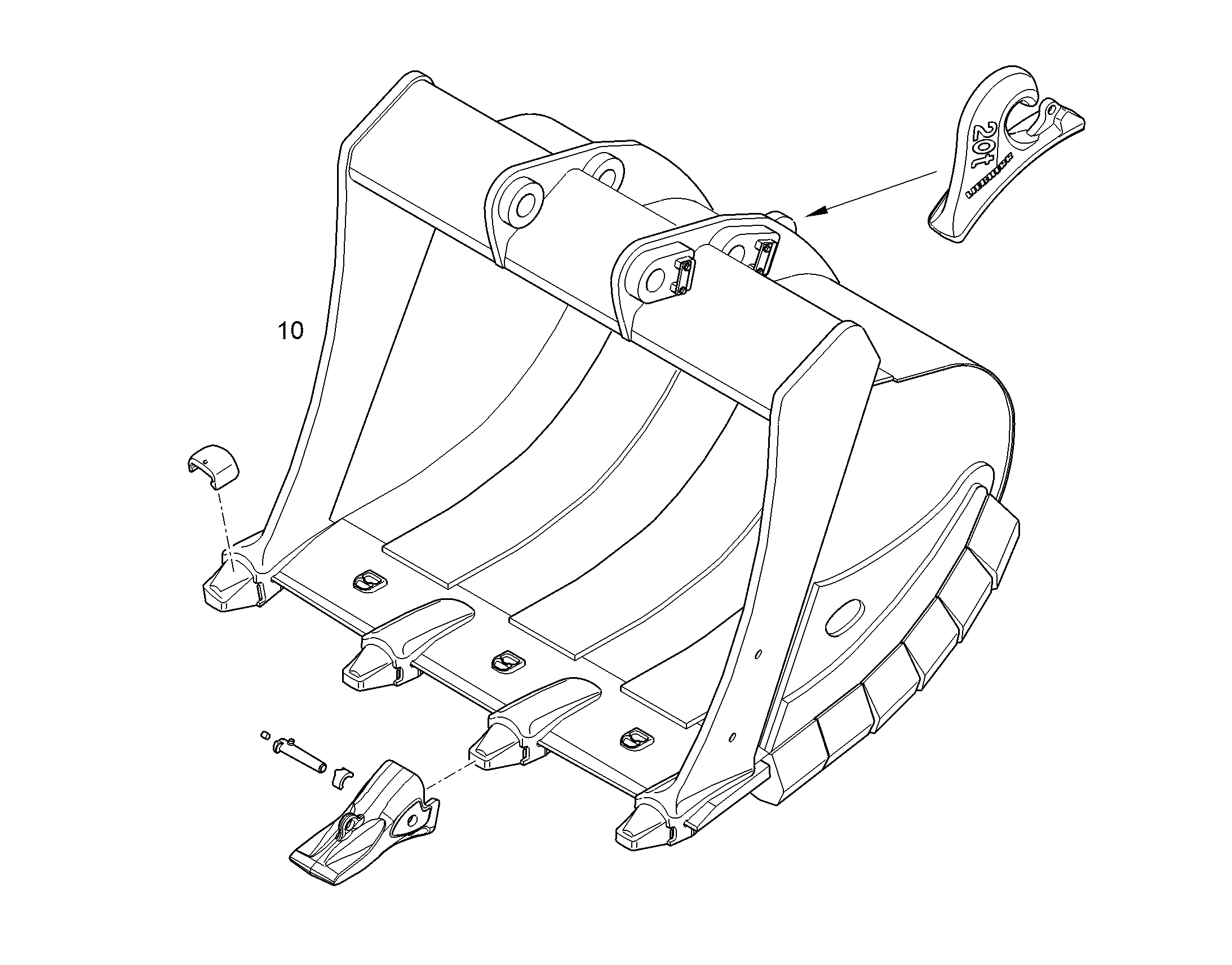 ЛОПАТА ОБРАТНАЯ HDV 10857748 LIEBHERR