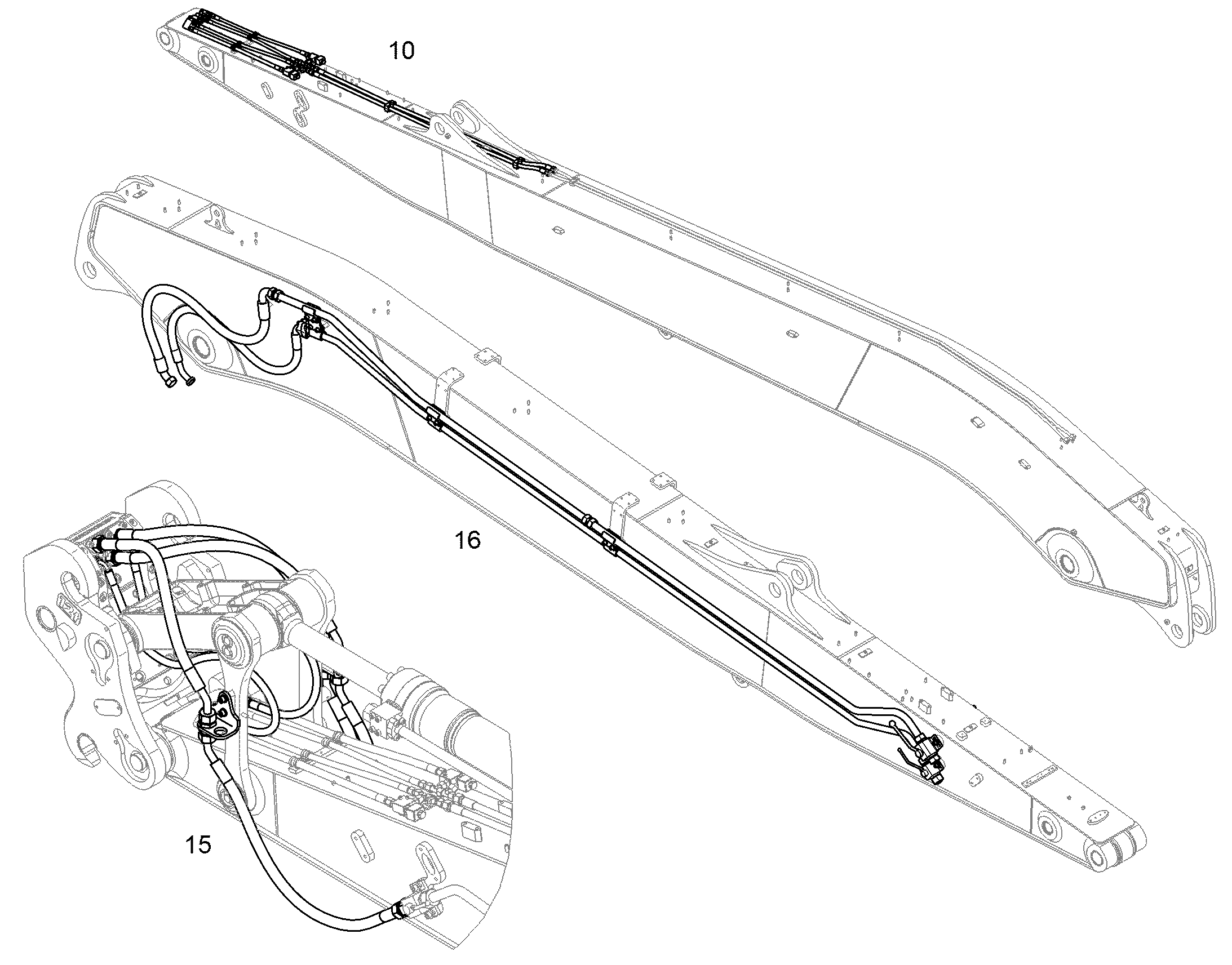 ПРОВОДКА ПРИВОД МЕХ. ПОВОРОТА 10855915 LIEBHERR