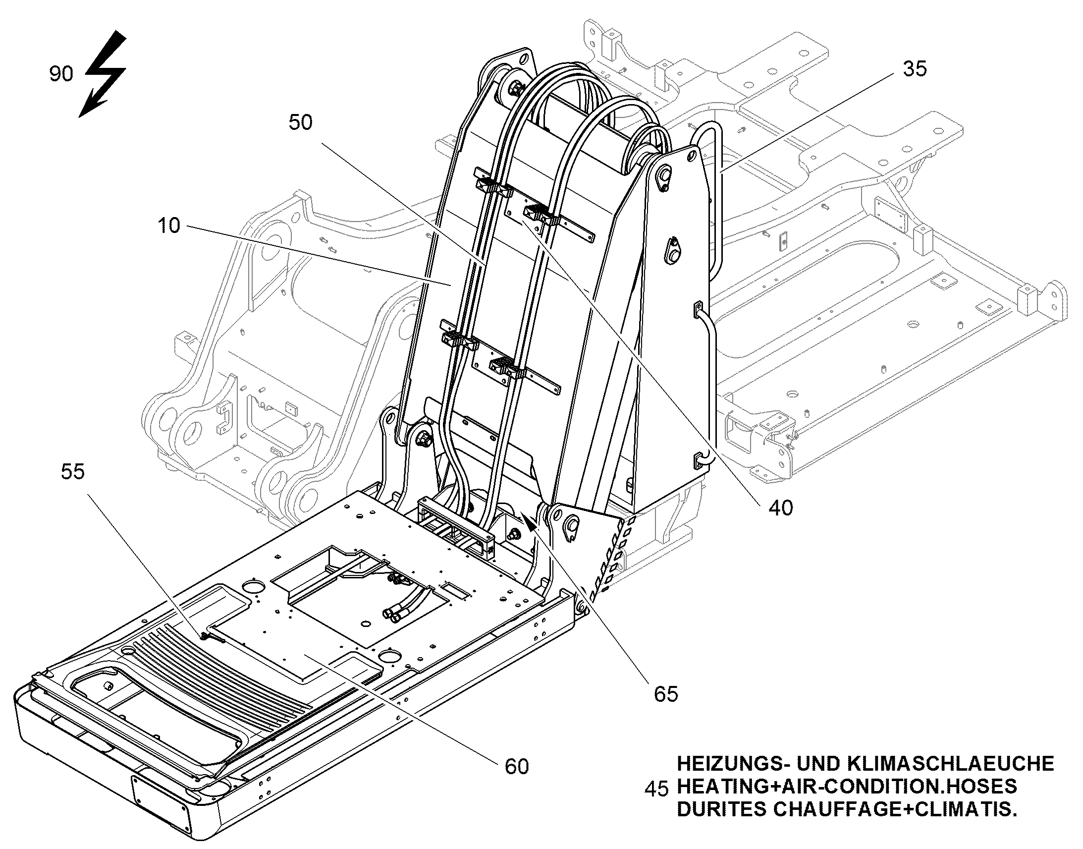 ШЛАНГИ ОТОПЛЕНИЯ, КОНДИЦИОНЕРА 11458135 LIEBHERR