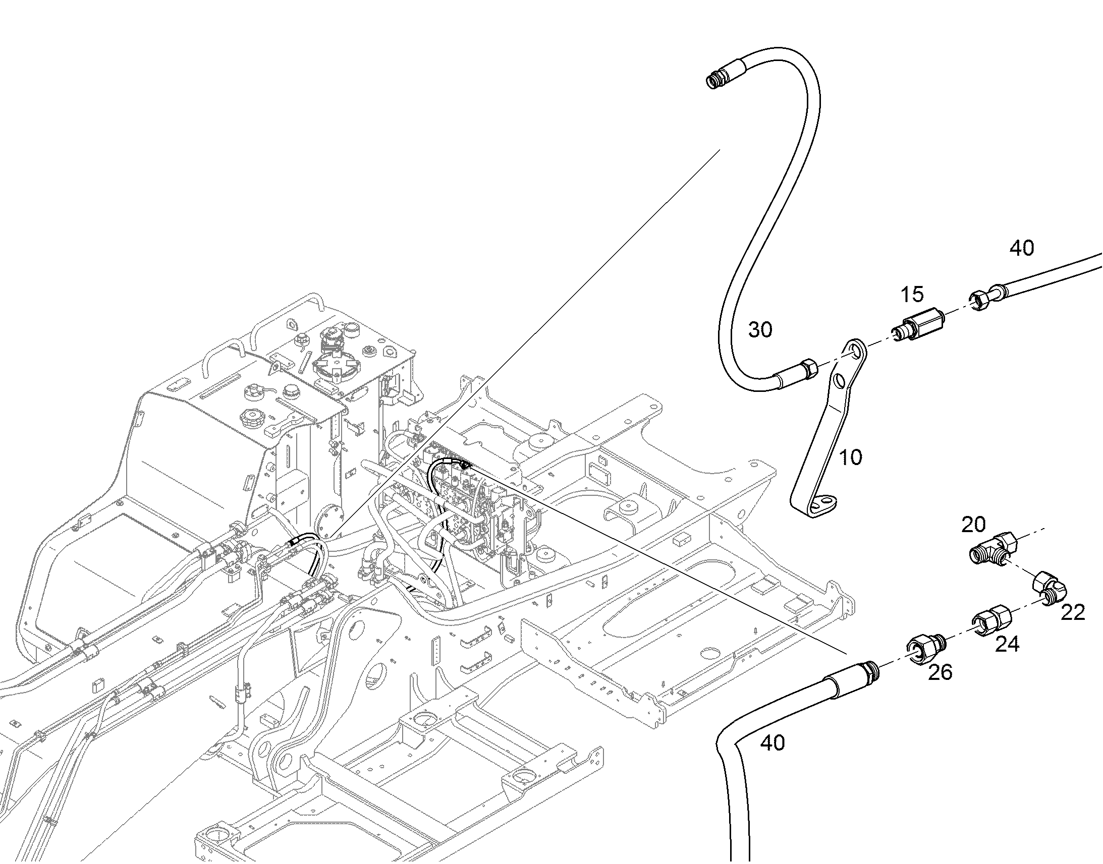 ШЛАНГ 12X1000 10802267 LIEBHERR