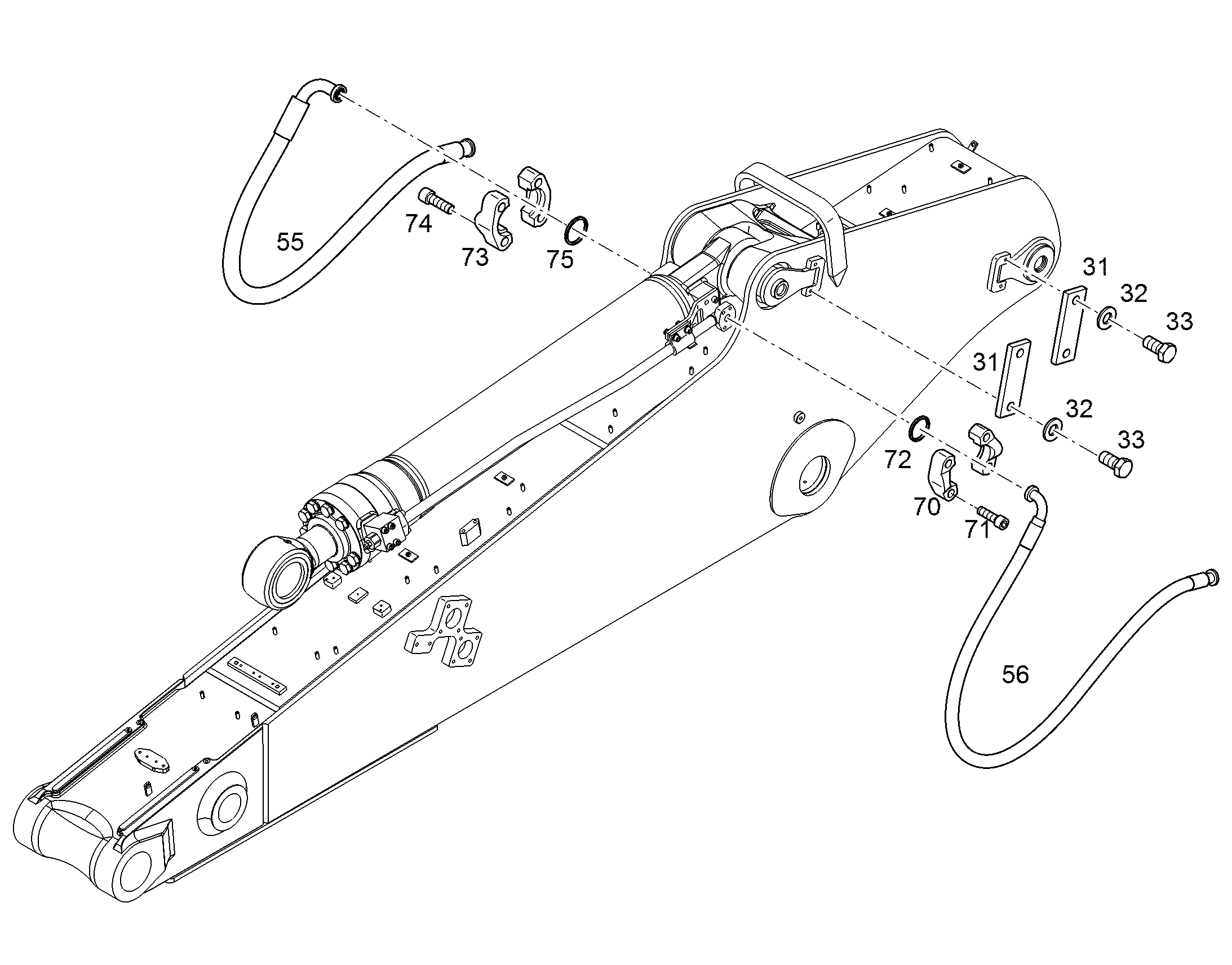 ШЛАНГ 25X1600 5613713 LIEBHERR