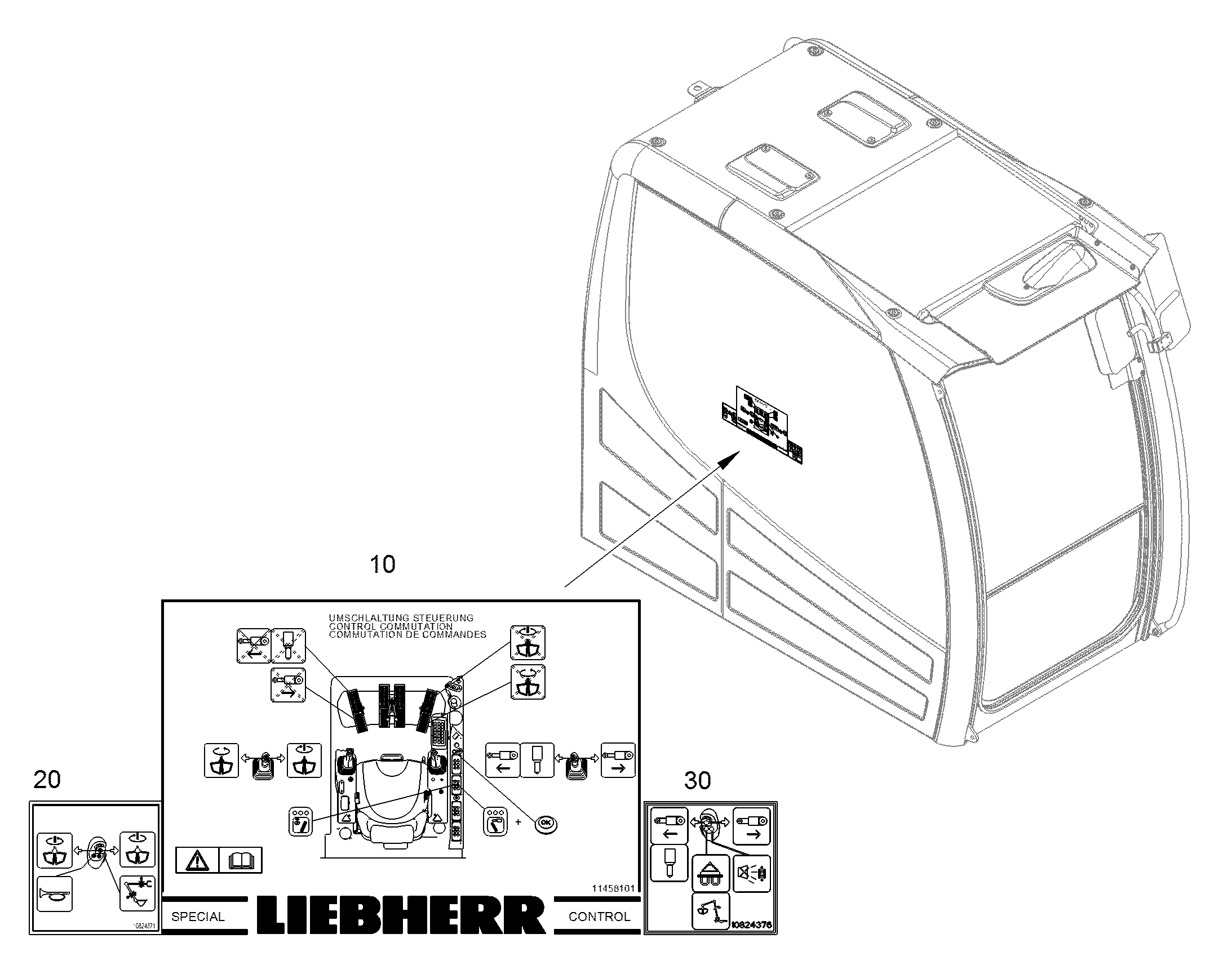 ЩИТ УПРАВЛЕНИЯ 10824376 LIEBHERR