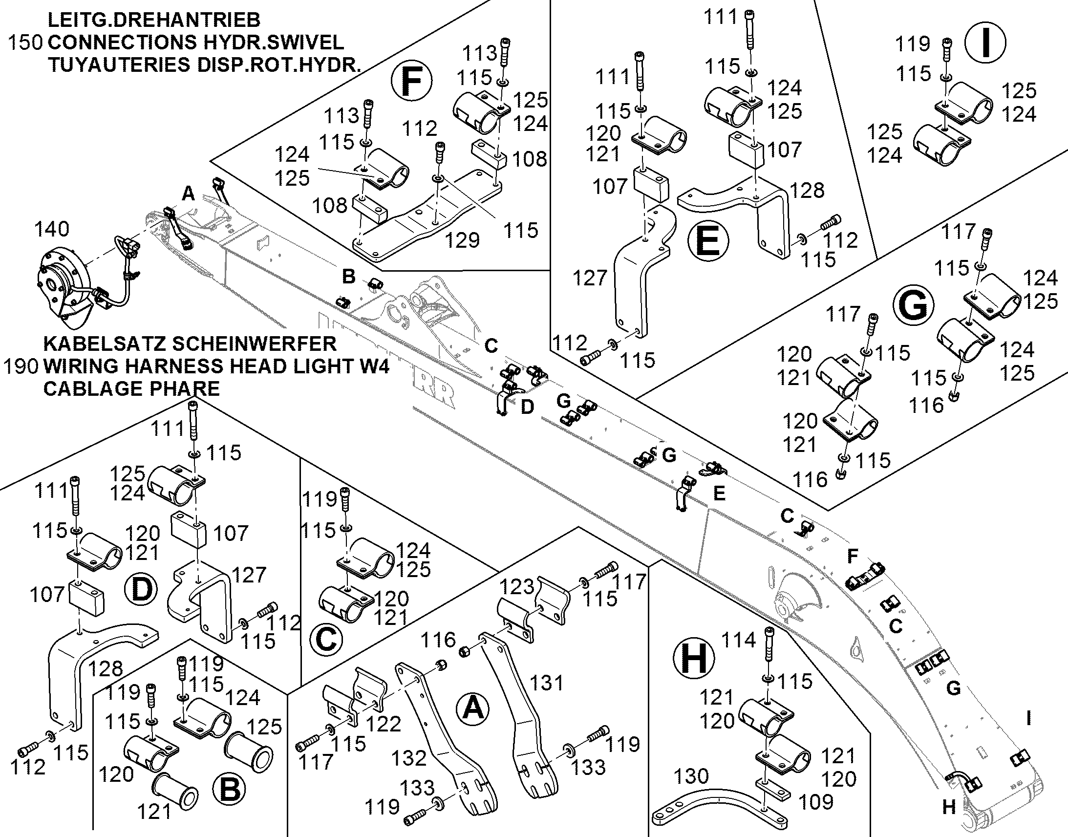 ПРОВОДКА МОНТАЖ AHS 10855862 LIEBHERR