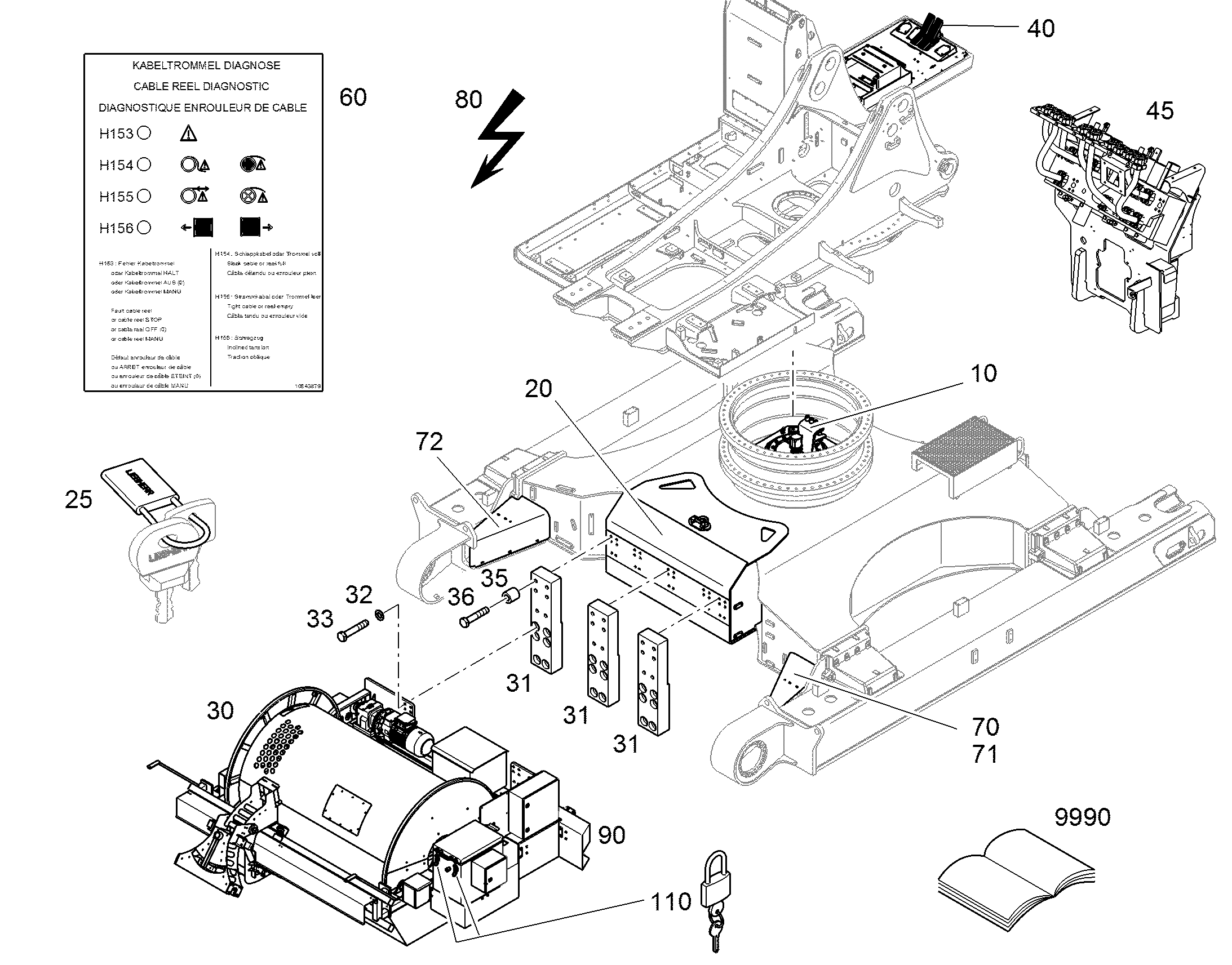 БОЛТ С ШЕСТИГРАННОЙ ГОЛОВКОЙ ISO 4014 M20X110 10.9 FLZN 10425592 LIEBHERR