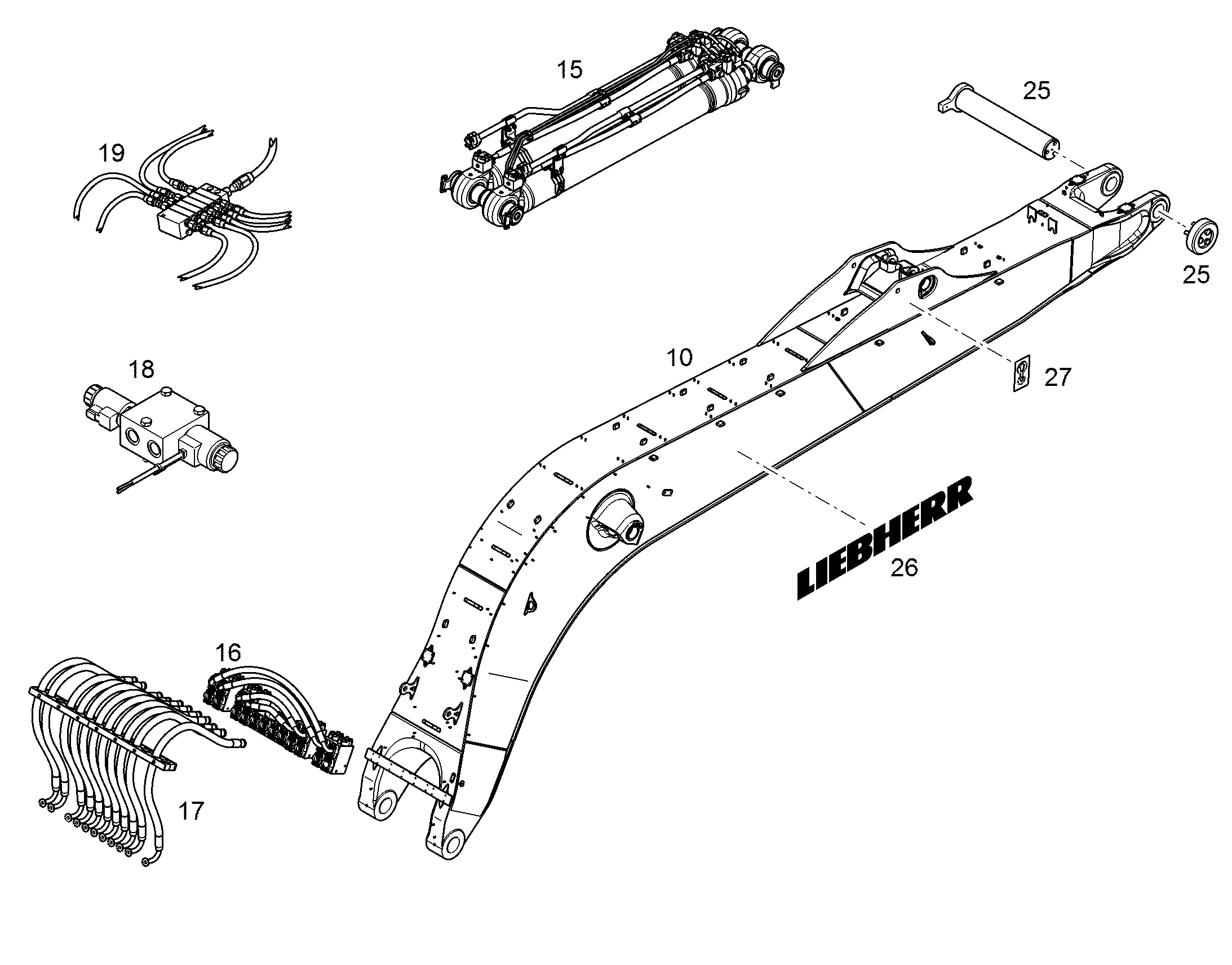 КОМПЛЕКТ ШЛАНГОВ 10838052 LIEBHERR