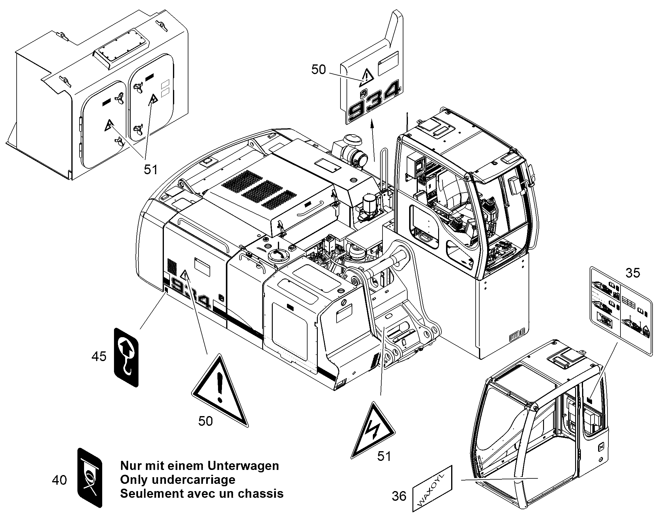 ТАБЛИЧКА WAXOYL 10015928 LIEBHERR