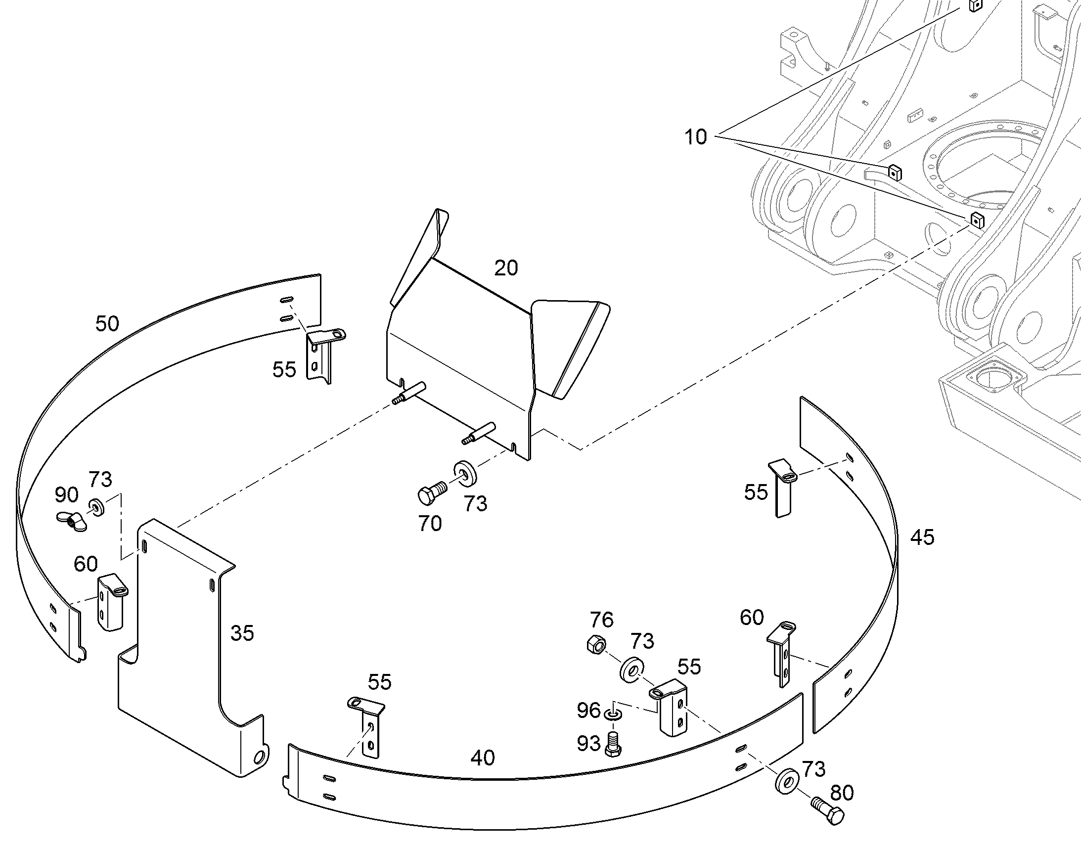 ПЕРЕОБОРУД. ПОВОР. ПЛАТФОРМЫ 10396594 LIEBHERR