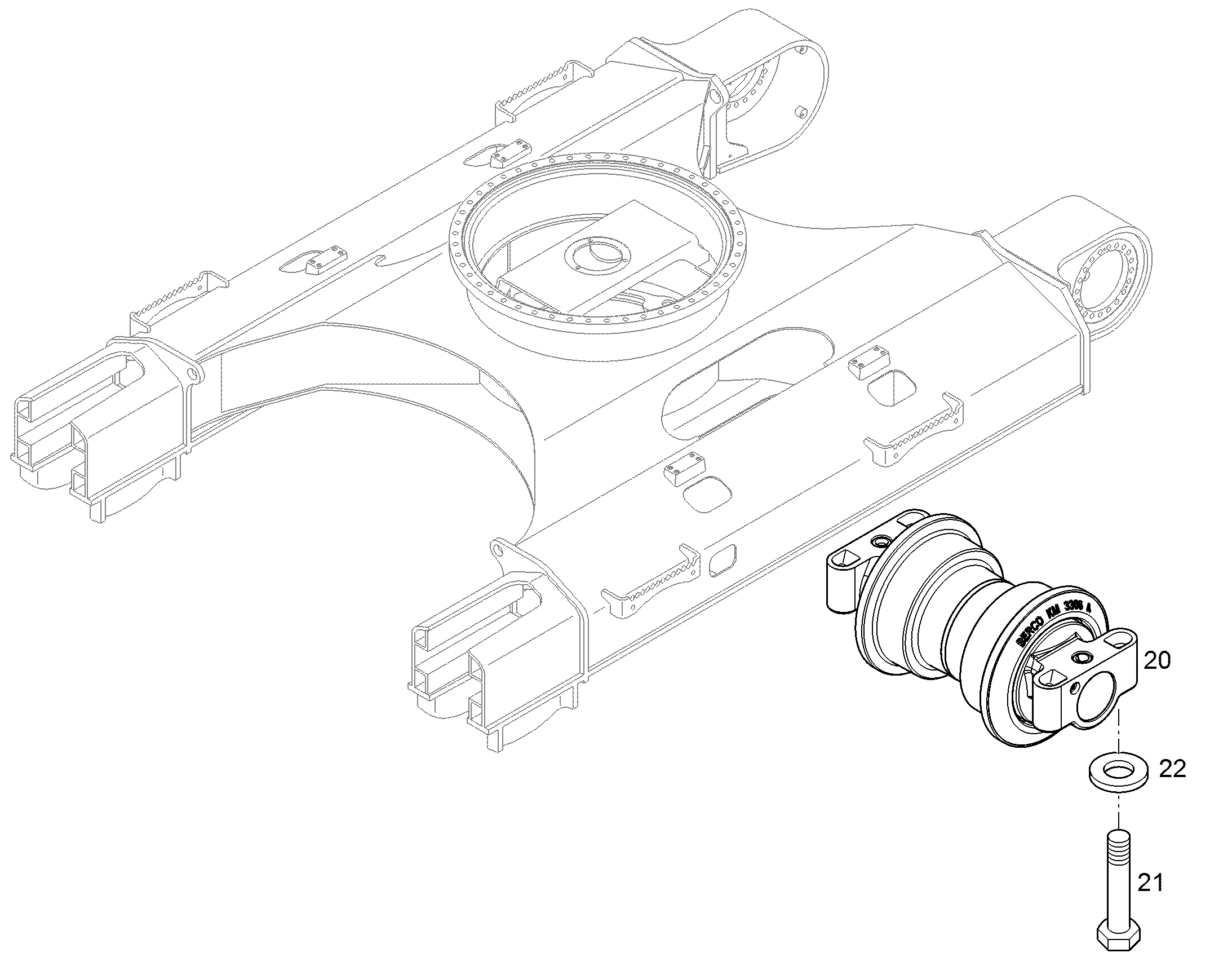 РОЛИК ХОДОВОЙ L12111C 10343015 LIEBHERR