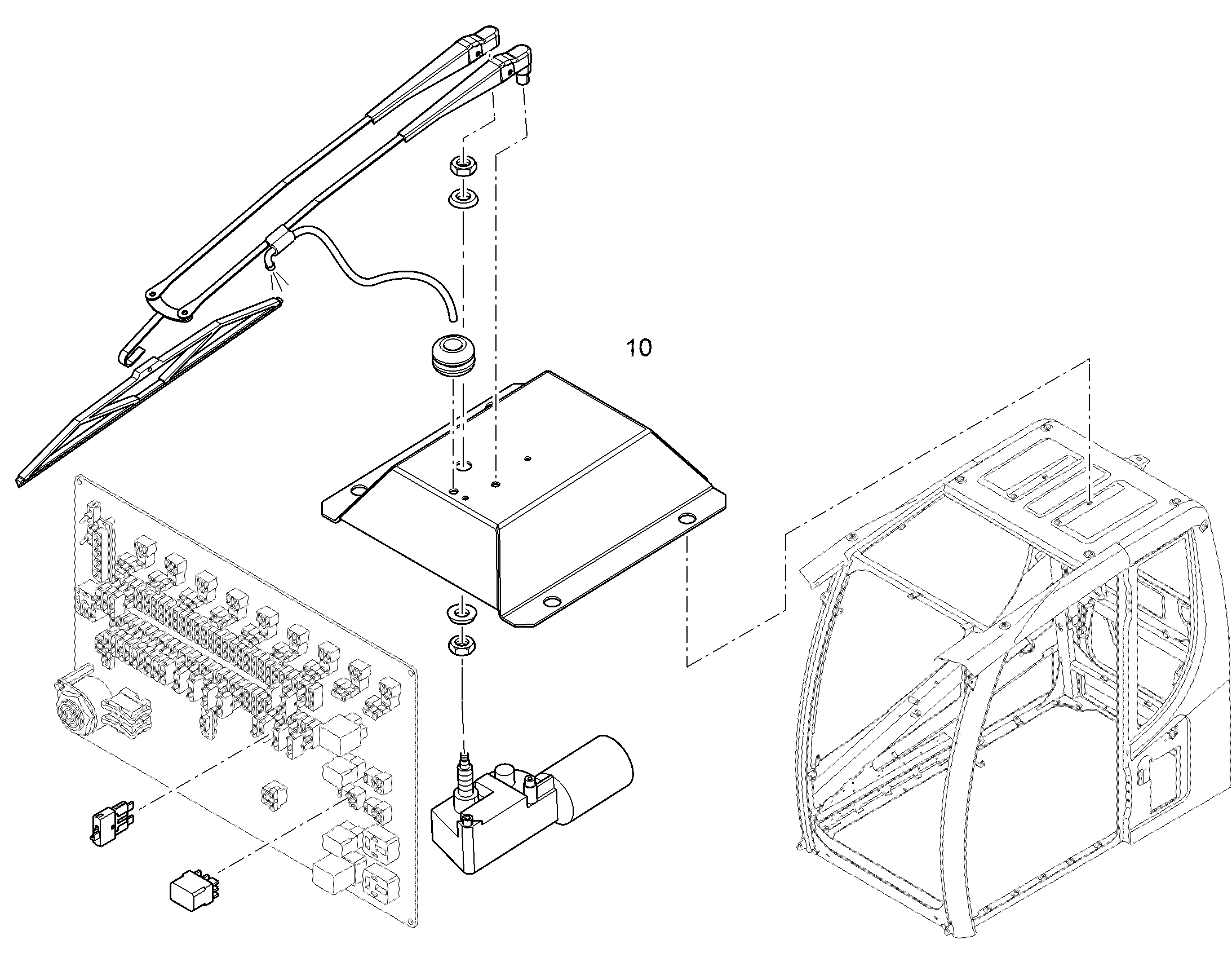СТЕКЛООМЫВАТЕЛЬ В КРЫШЕ 94065595 LIEBHERR