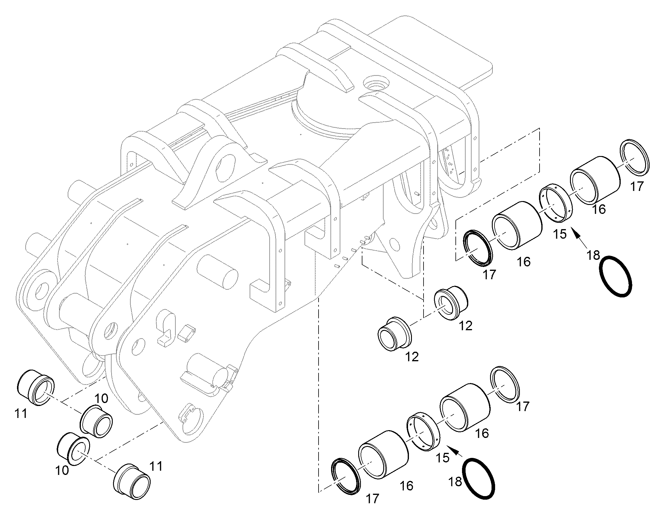 СТАЛЬНАЯ ВТУЛКА D 70/85X74 10404236 LIEBHERR