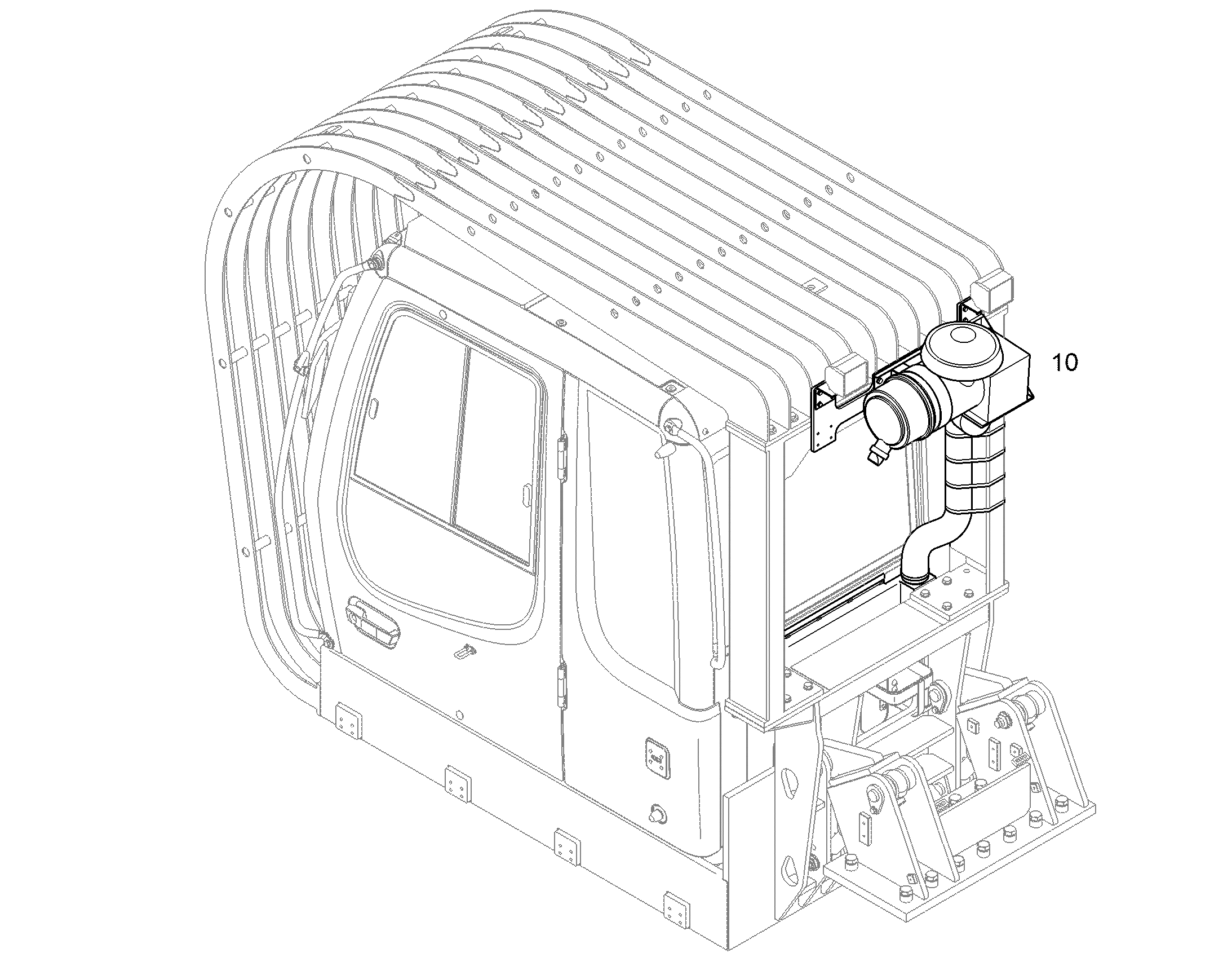 ВЕНТИЛЯЦИЯ Д.РАЗБОРНОЙ КАБИНЫ 10863187 LIEBHERR