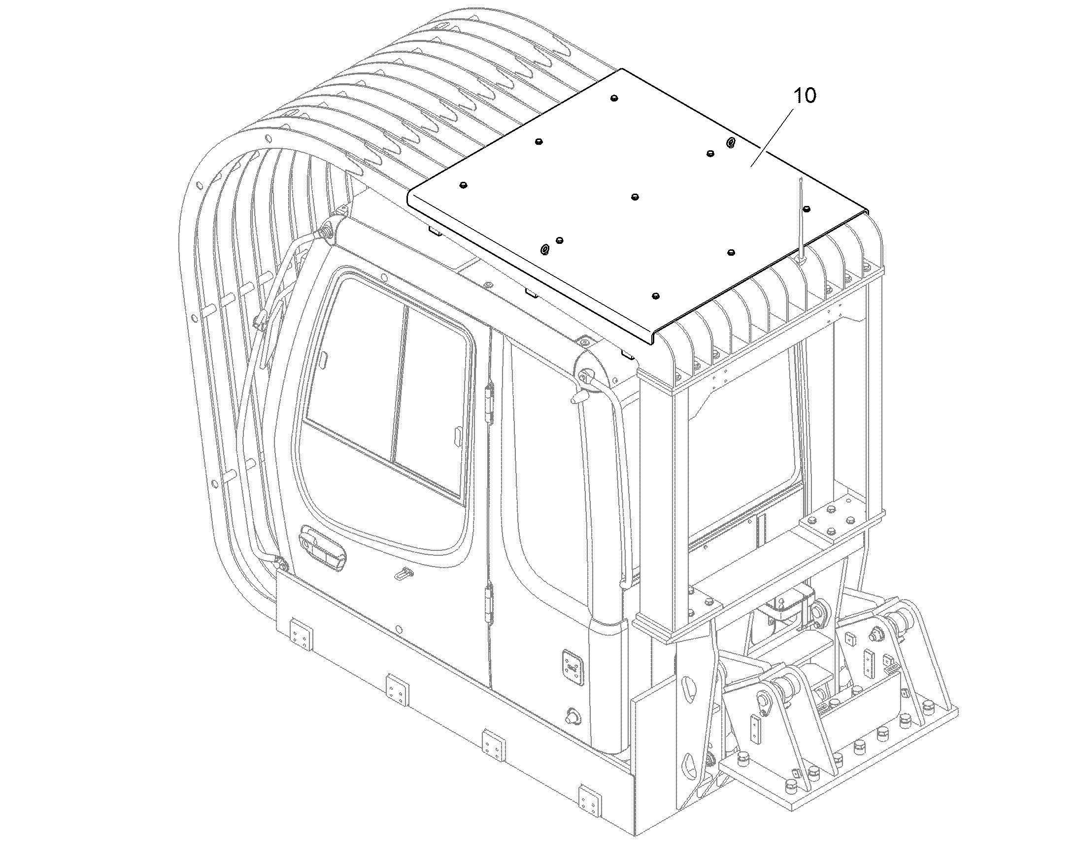 КОЗЫРЕК КАБИНЫ ОТ СОЛНЦА 10863448 LIEBHERR