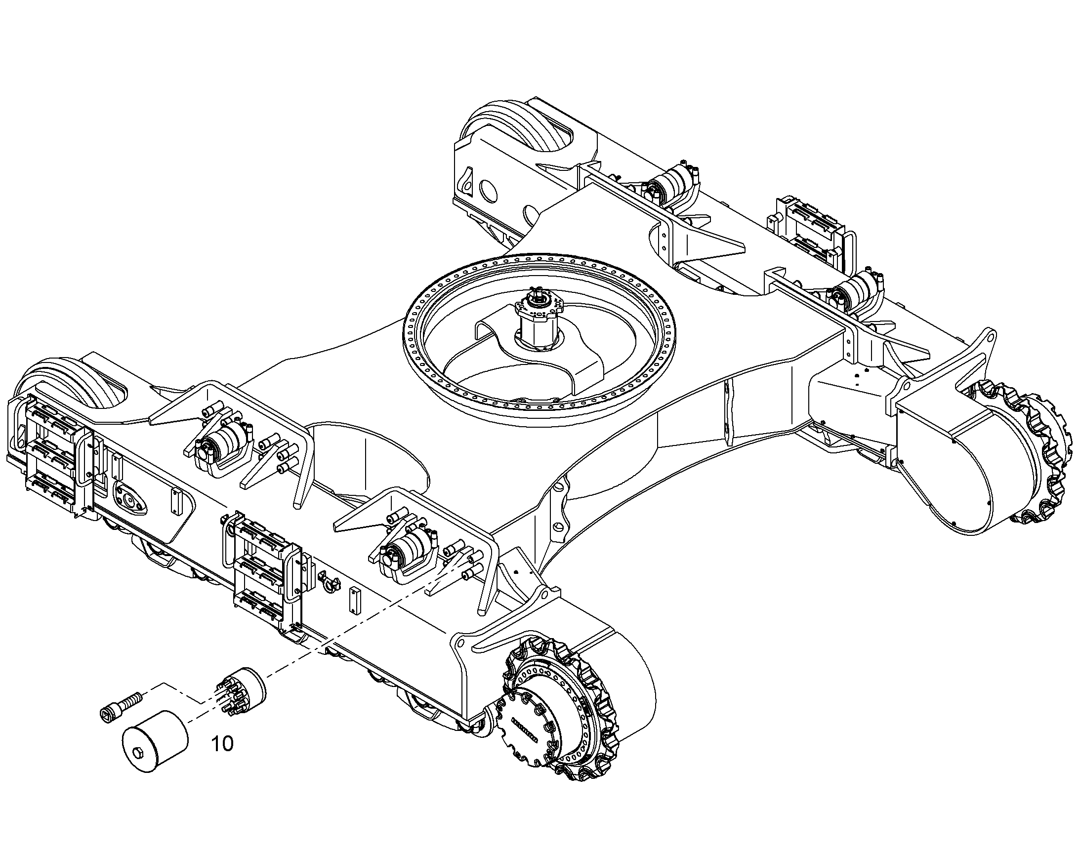 FIXING PARTS SIDEFRAME 10861309 LIEBHERR
