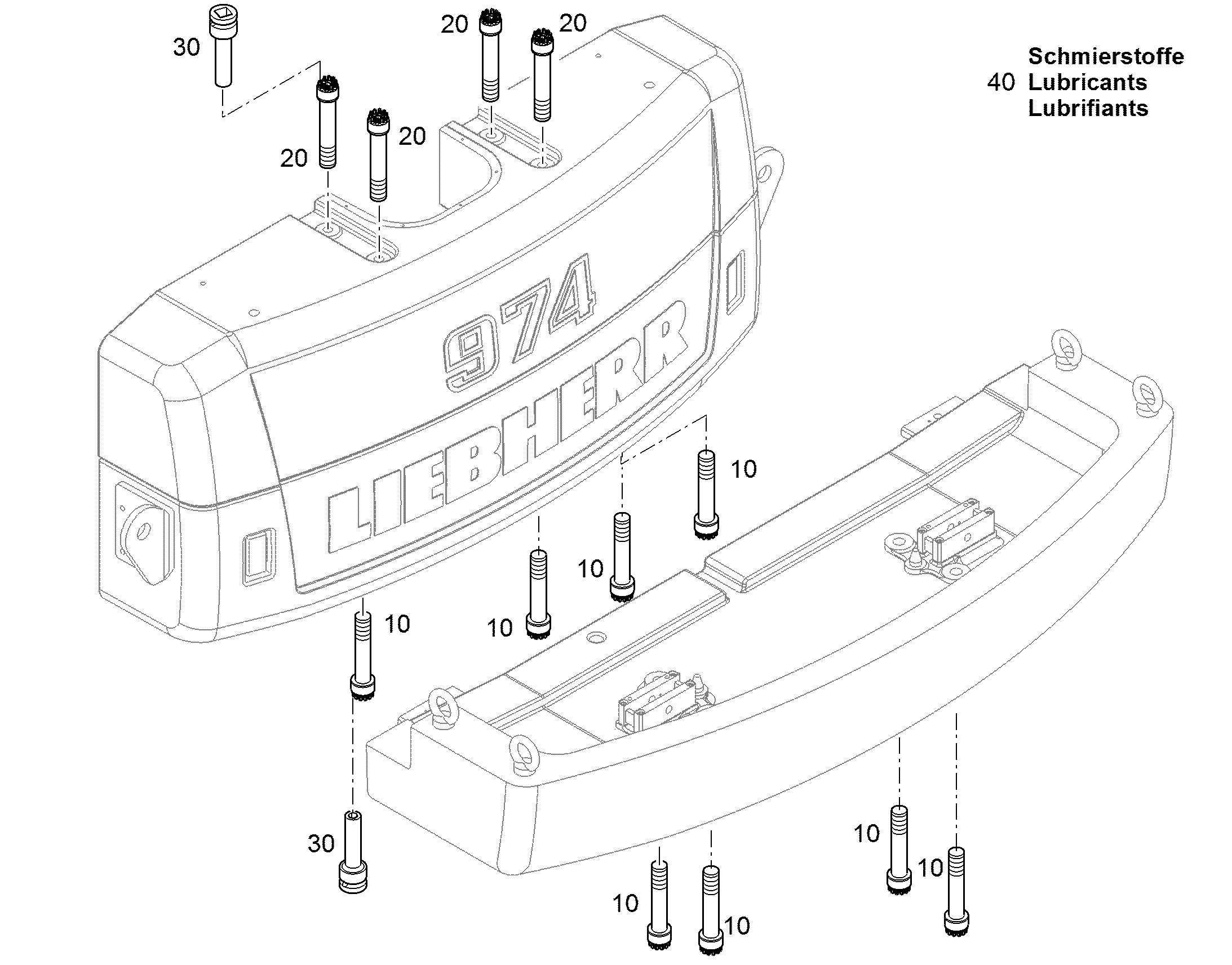 БОЛТ M42X4,5X430X100 DELTA TONE 11485014 LIEBHERR