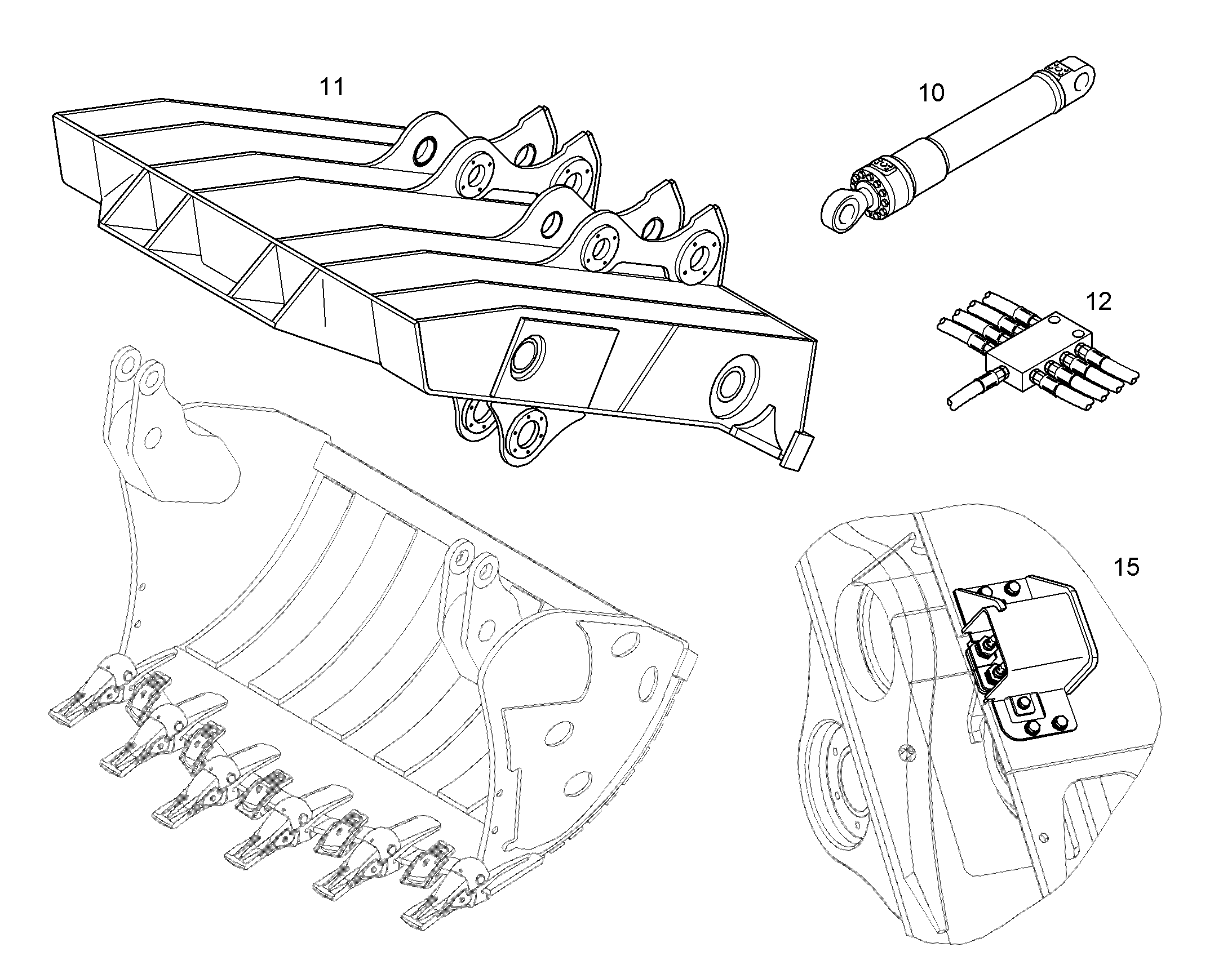 КОВШ, ЗАДНЯЯ СТОРОНА 3130MM 10862476 LIEBHERR