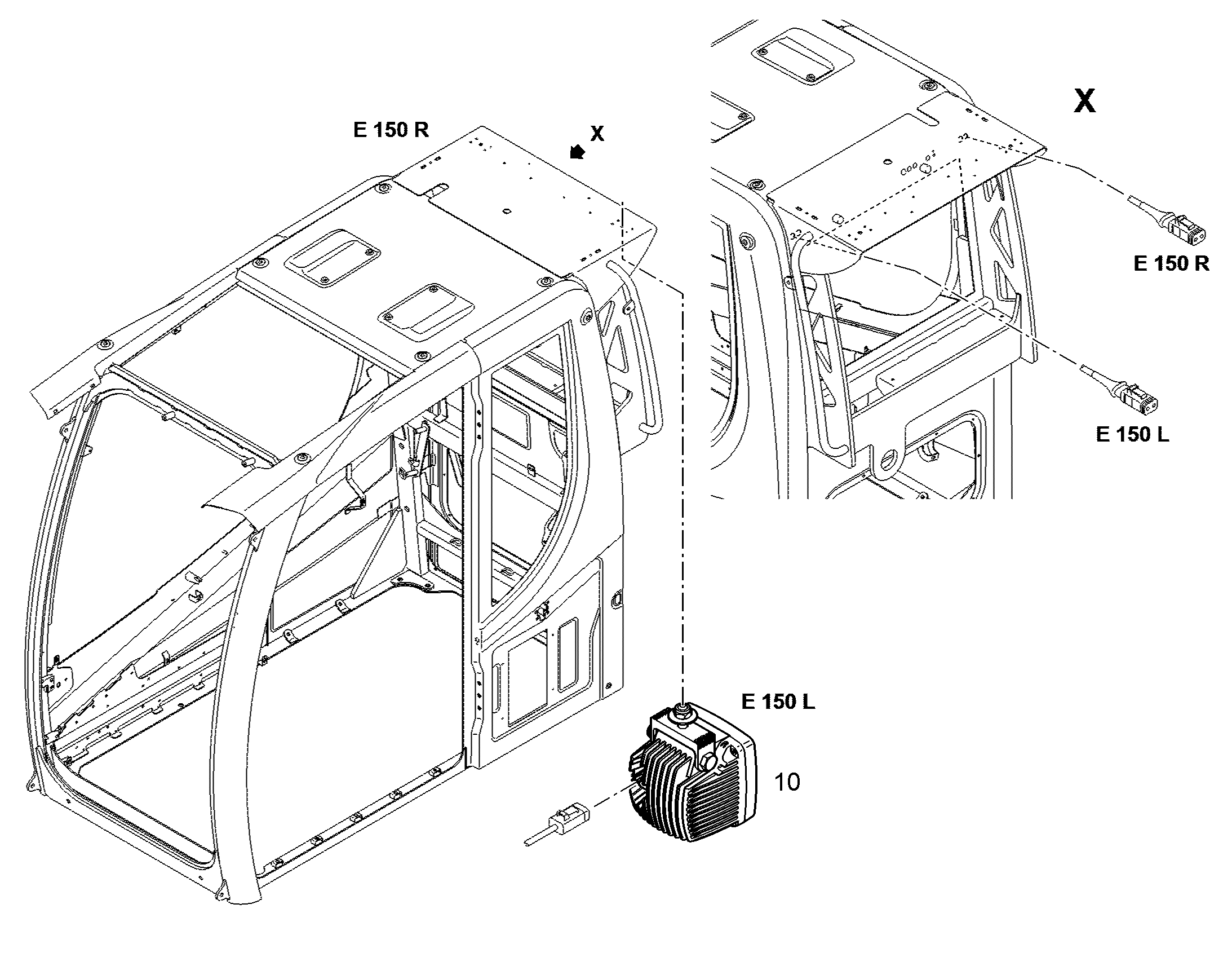 ПРОЖЕКТОР ДОПОЛНИТЕЛЬНЫЙ LED 94069951 LIEBHERR