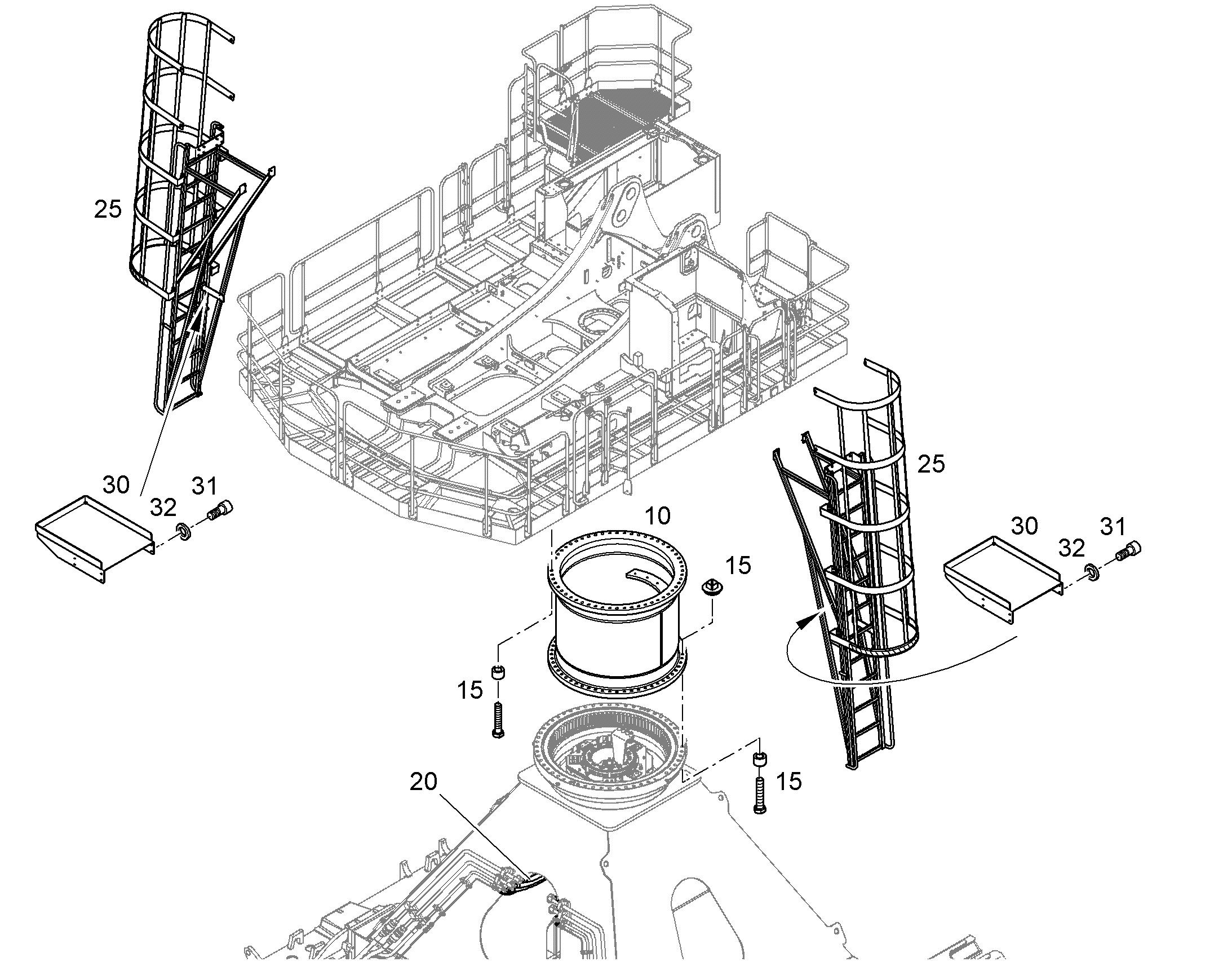БАШНЯ ВОЗВЫШЕНИЯ 1200MM 11461108 LIEBHERR