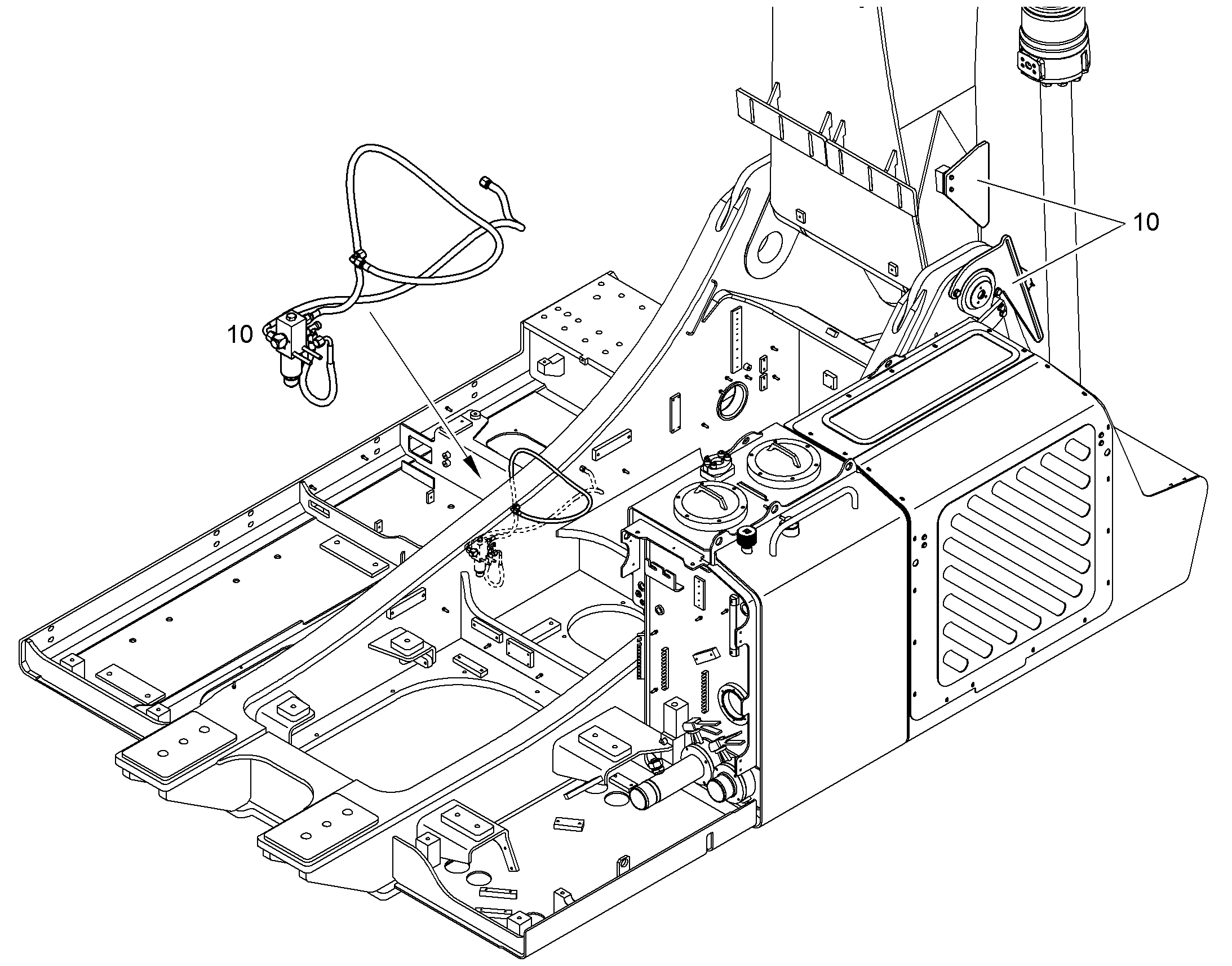 ОГРАНИЧИТЕЛЬ ХОДА ПОДЪЕМН.РАМЫ 10855663 LIEBHERR