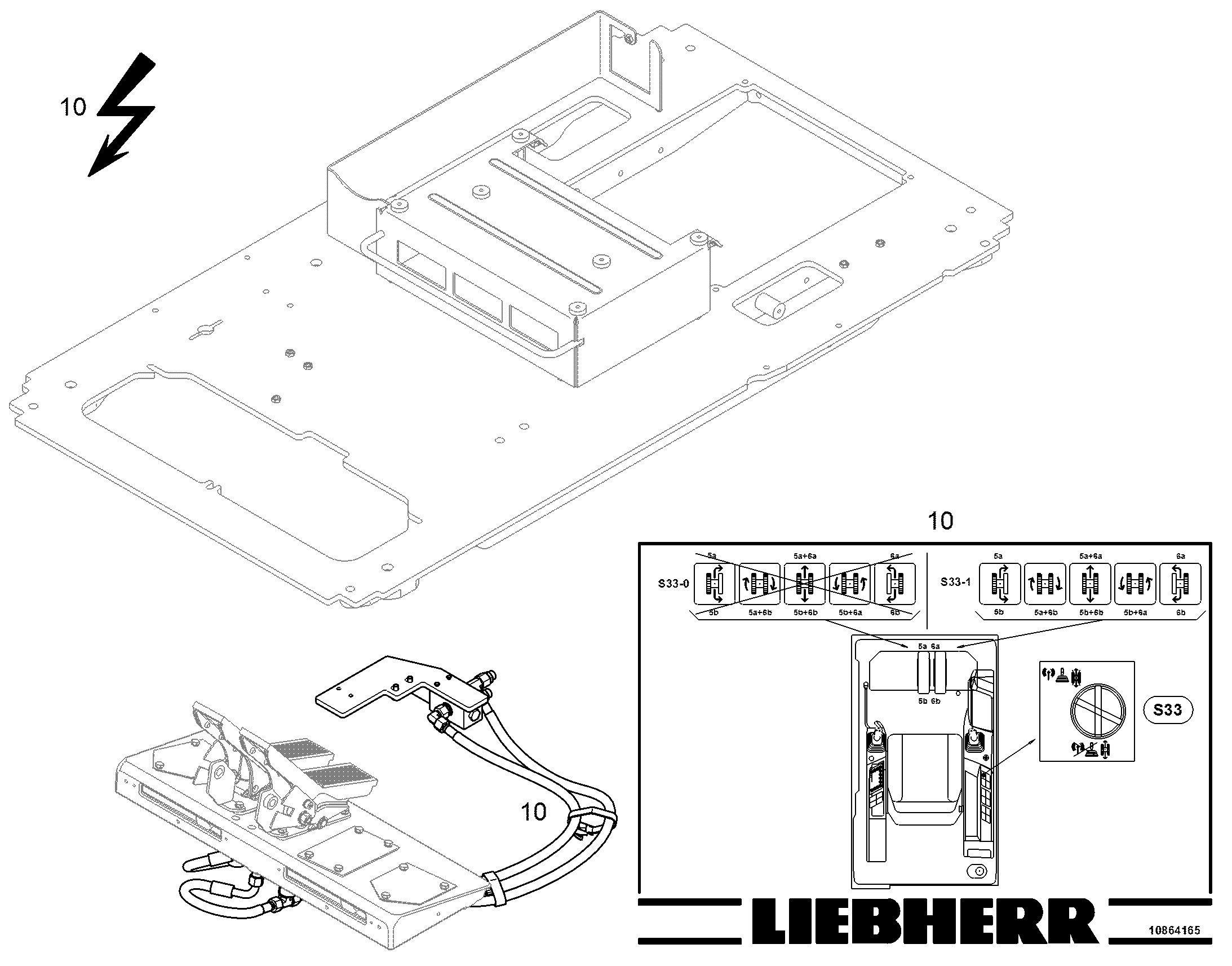 TRAVEL CONTROL STOP 10864125 LIEBHERR